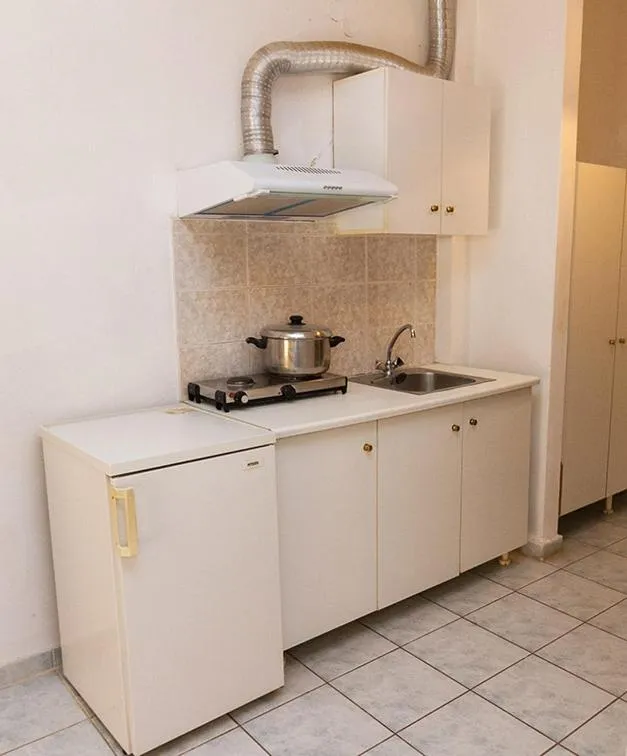 Kitchen or kitchenette in Pagona Hotel