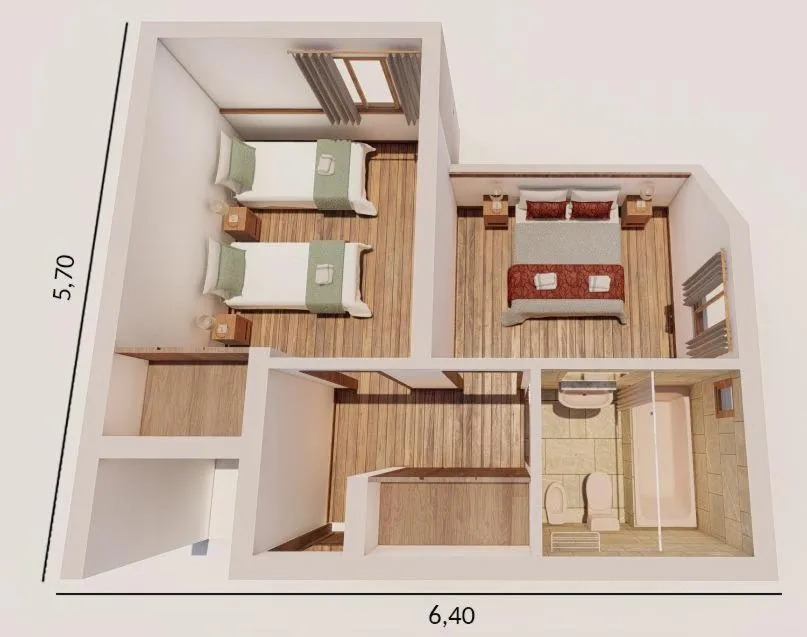 Floor plan in Tunqueley Hotel