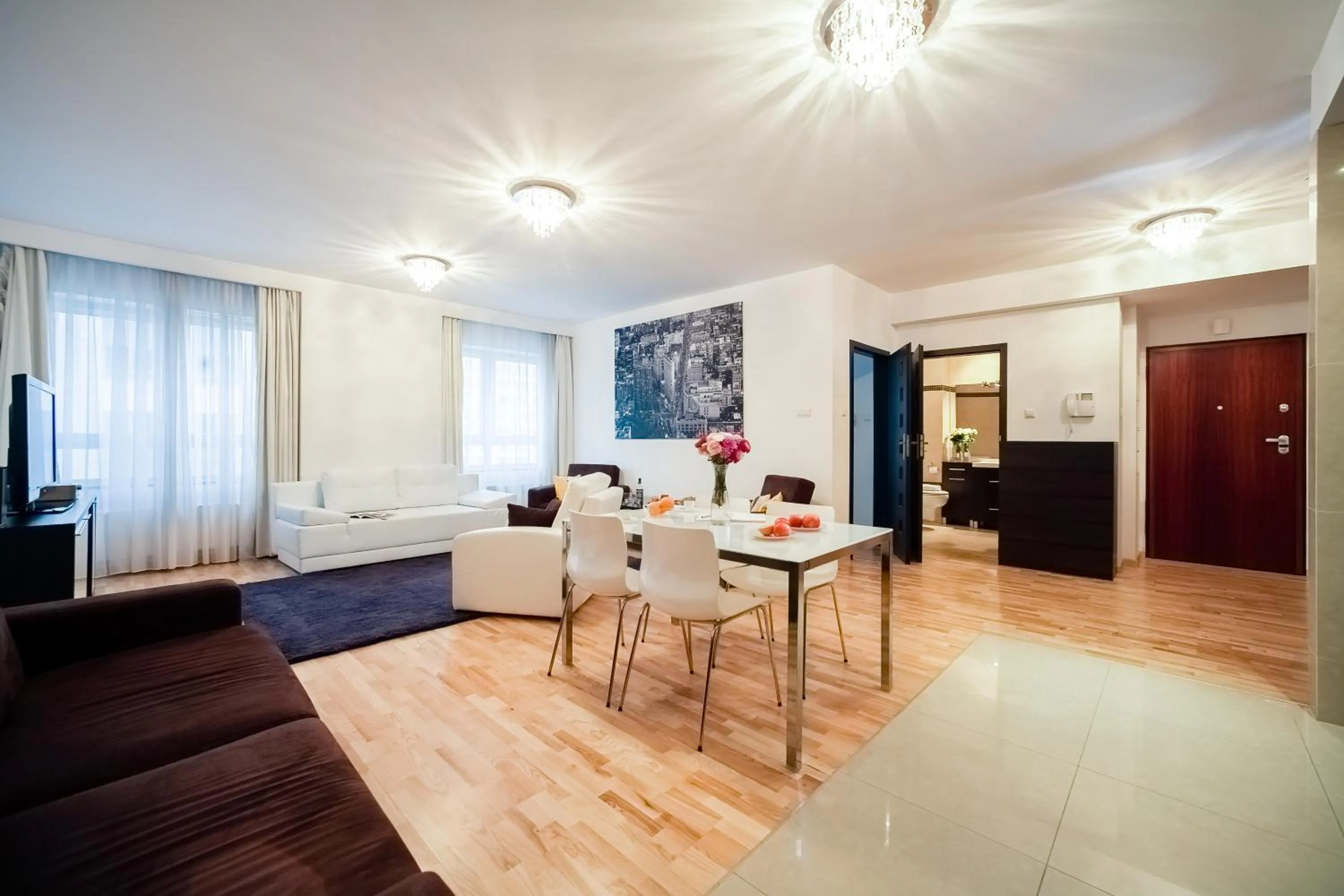 Living room in Platinum Towers E-Apartments