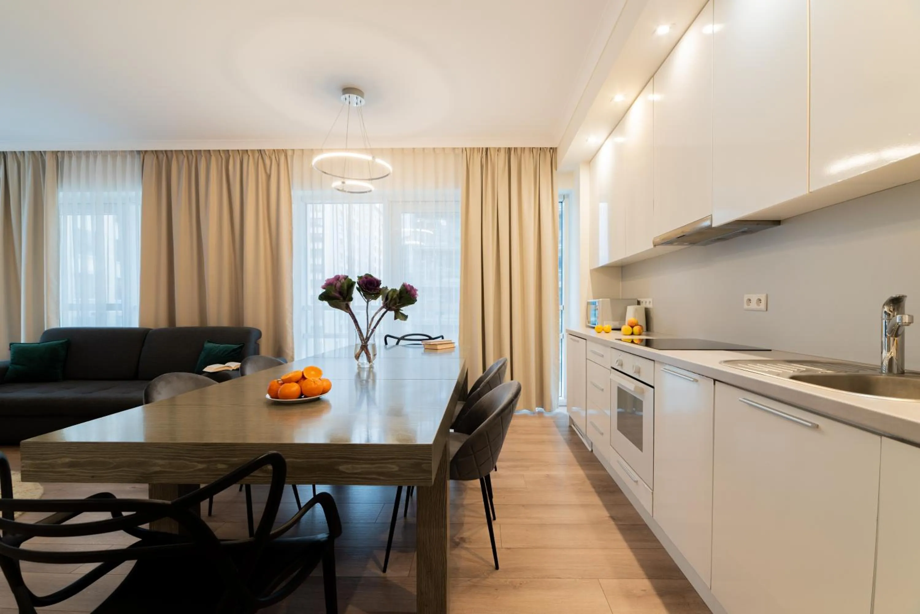 Seating area in Platinum Towers E-Apartments