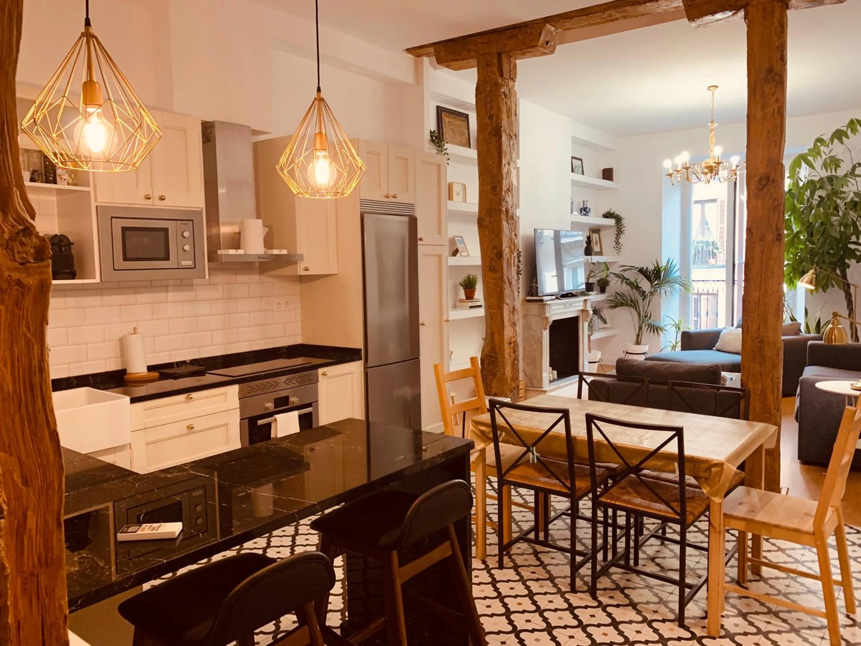 Living room in Hostal Patria Madrid