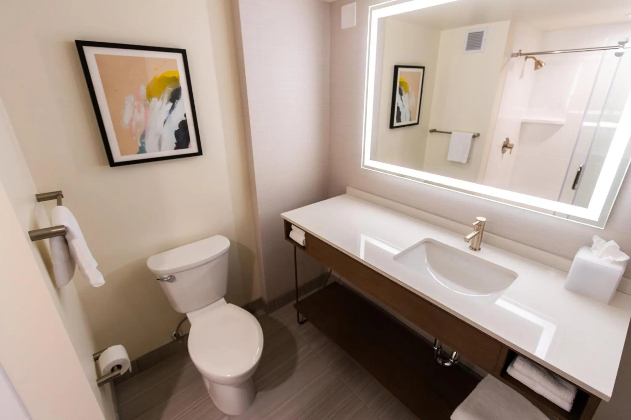 Bathroom in Crowne Plaza Cleveland at Playhouse Square by IHG