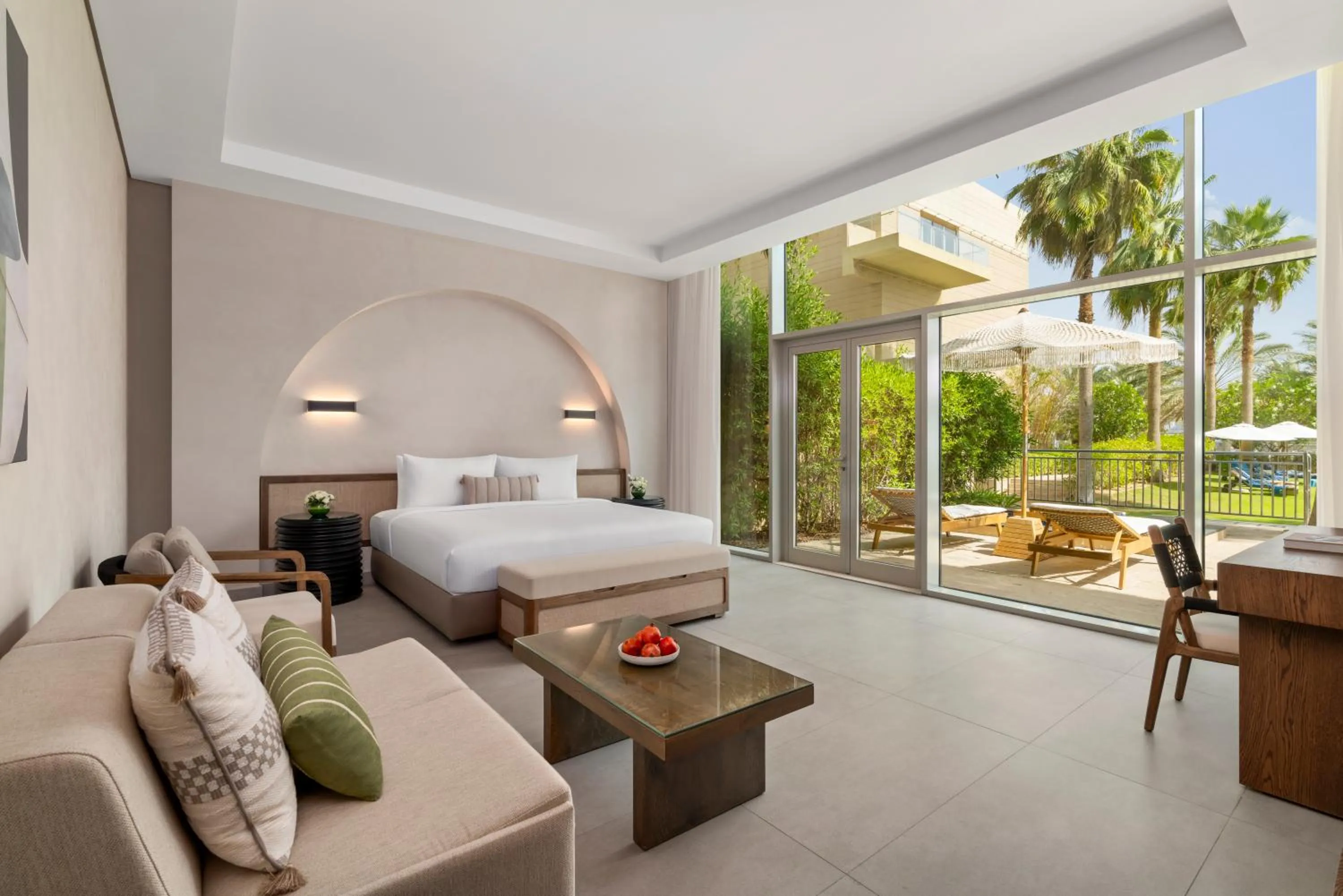 View (from property/room), Bed in Rixos The Palm Hotel & Suites - Ultra All Inclusive