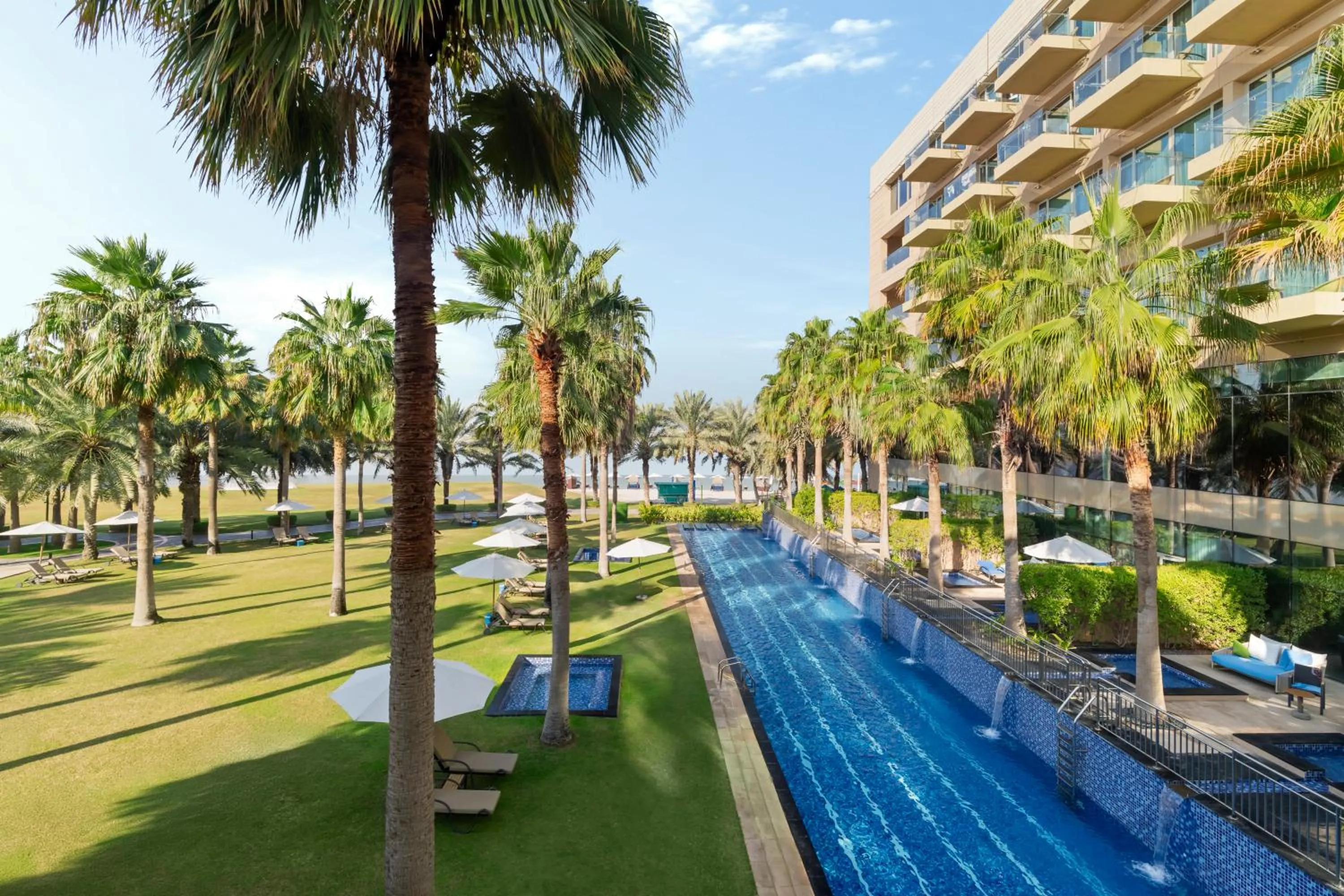 Pool view in Rixos The Palm Hotel & Suites - Ultra All Inclusive