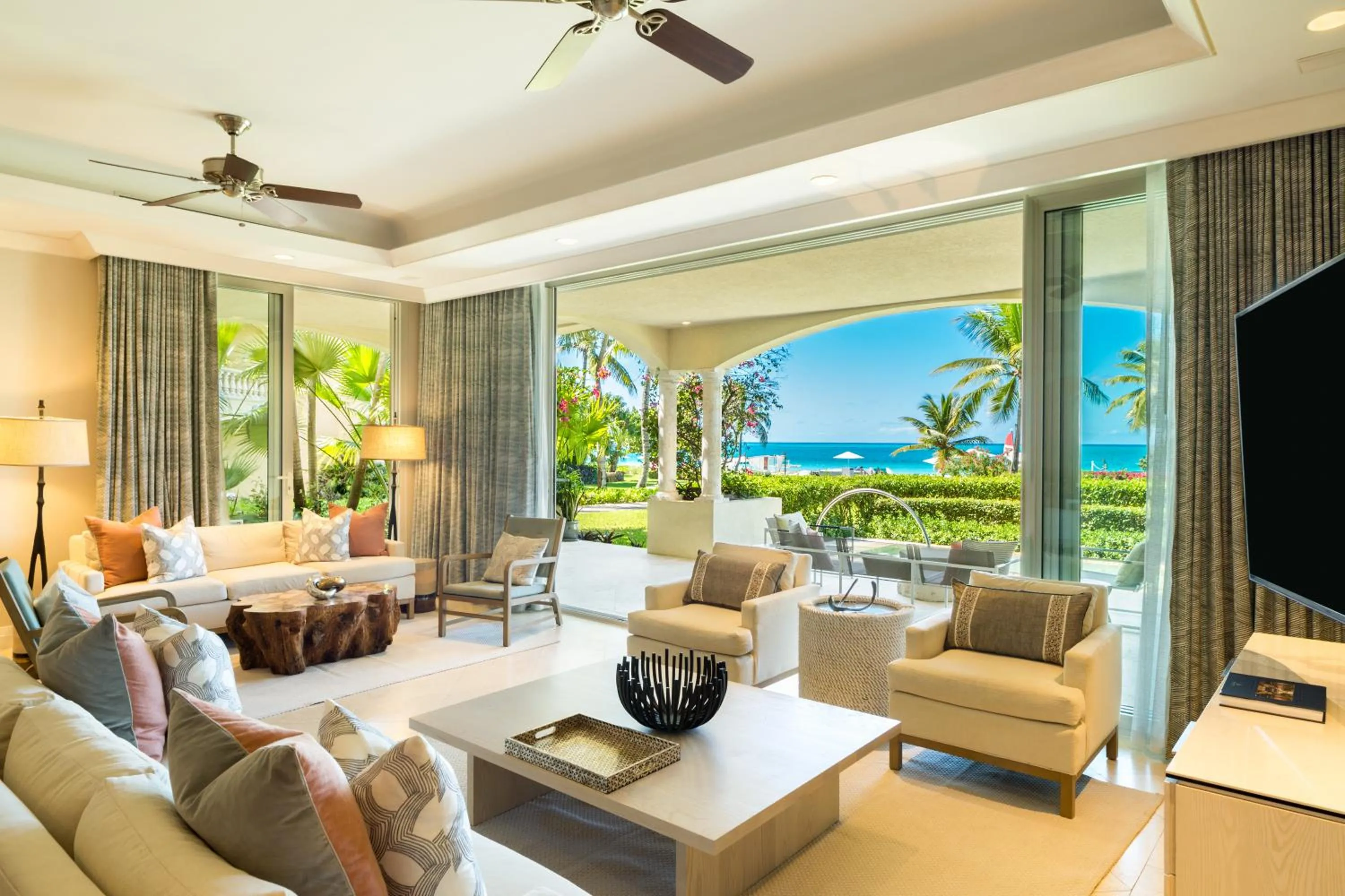 Living room in Grace Bay Club