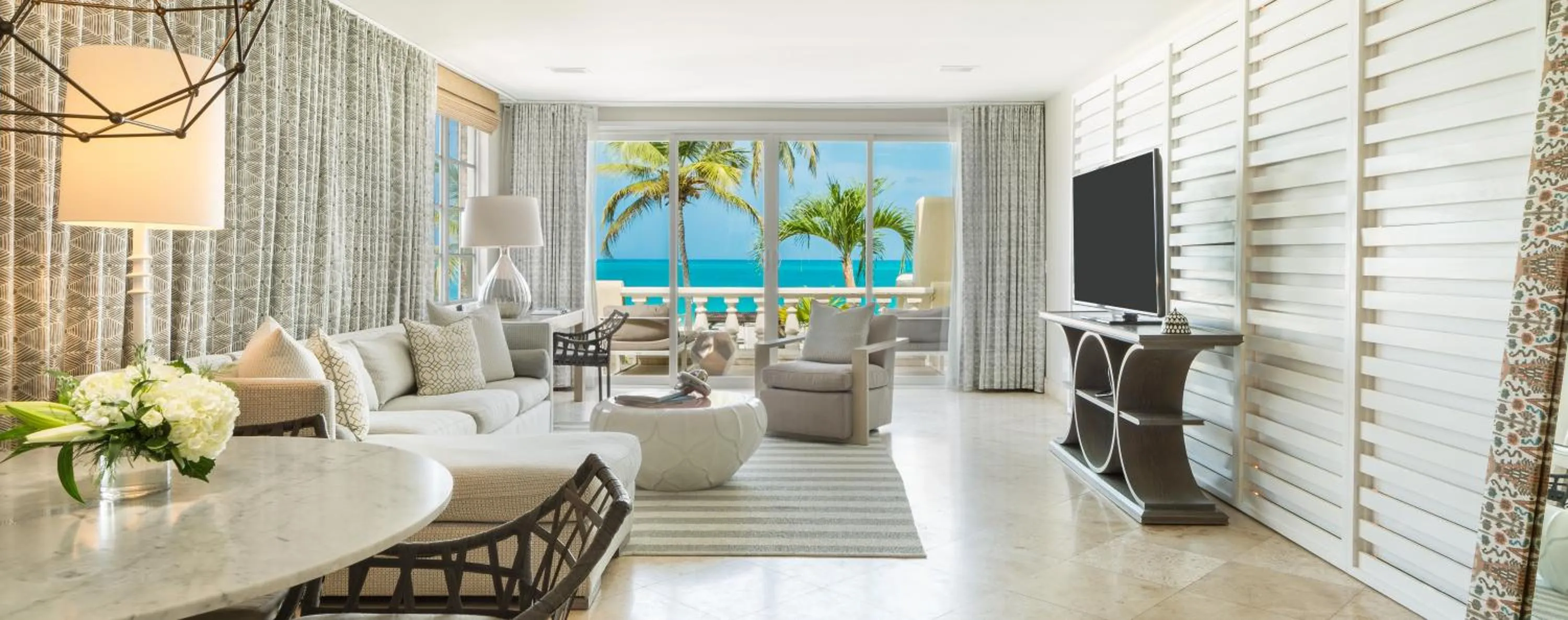 Living room in Grace Bay Club