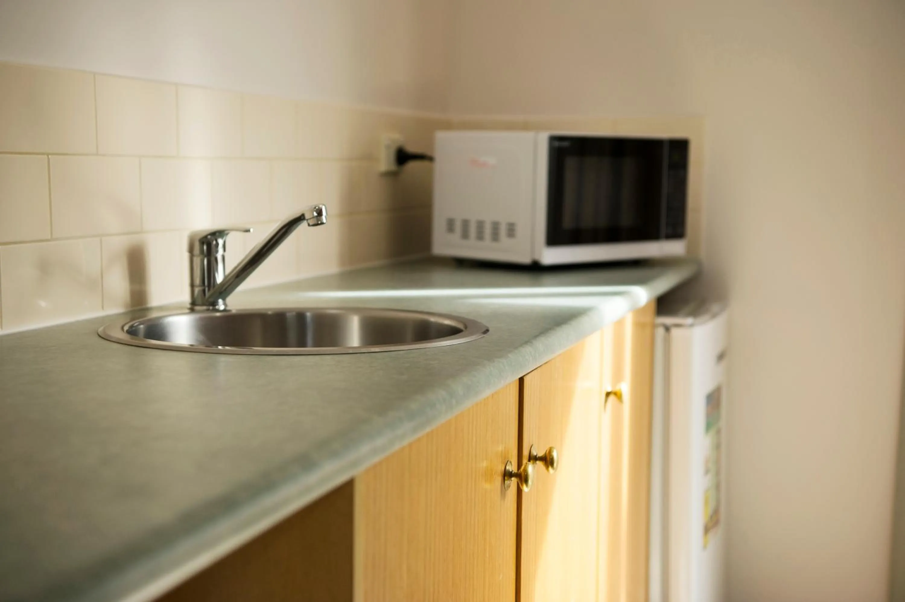 Kitchen or kitchenette in Rose Garden Motel