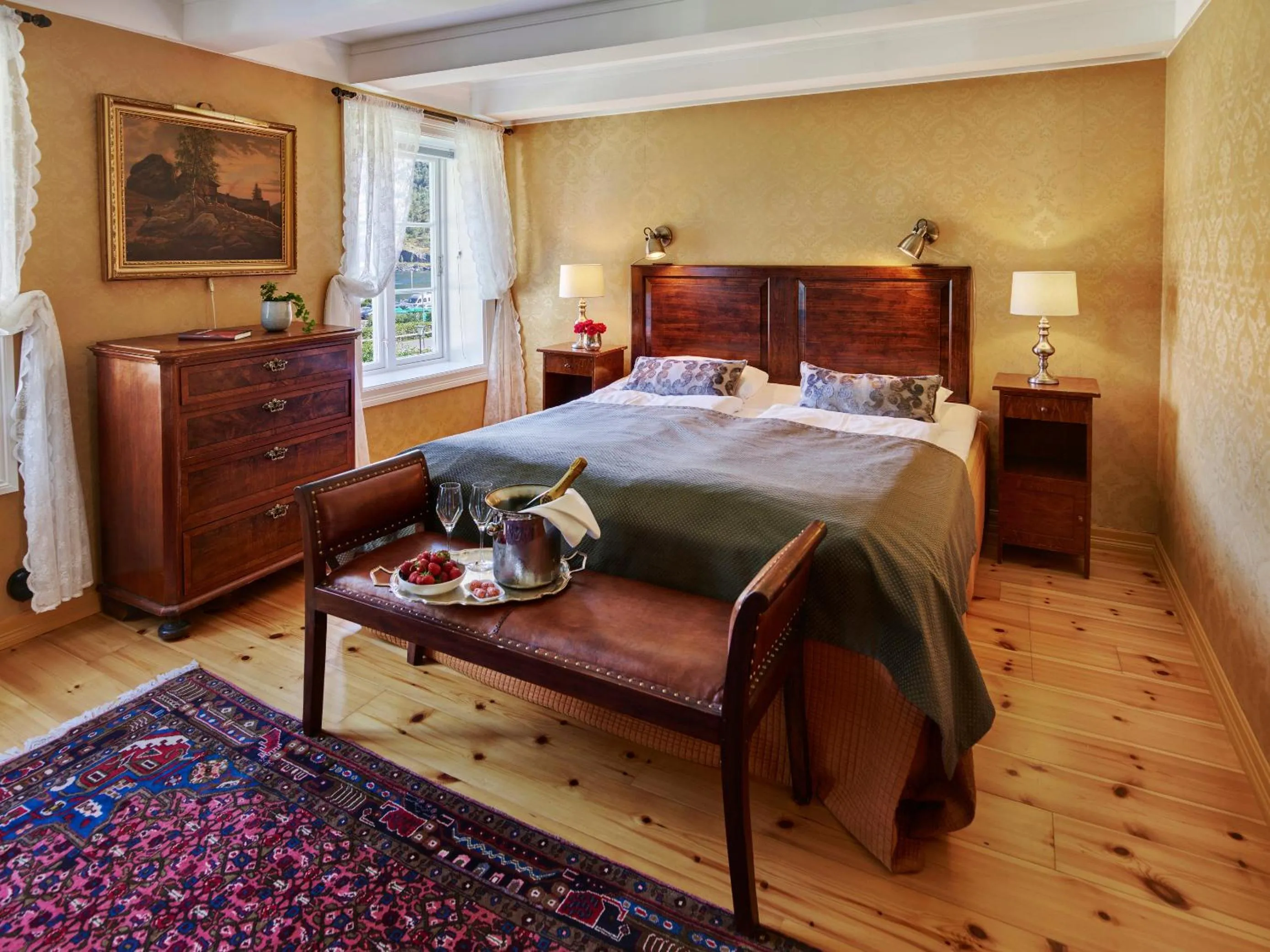 Bed in Fretheim Hotel