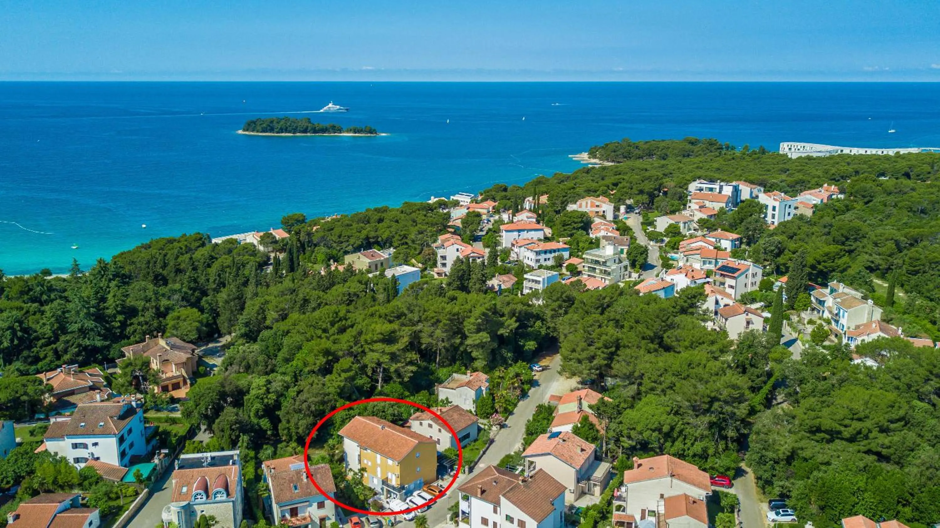 Bird's eye view in Apartments Villa Borik
