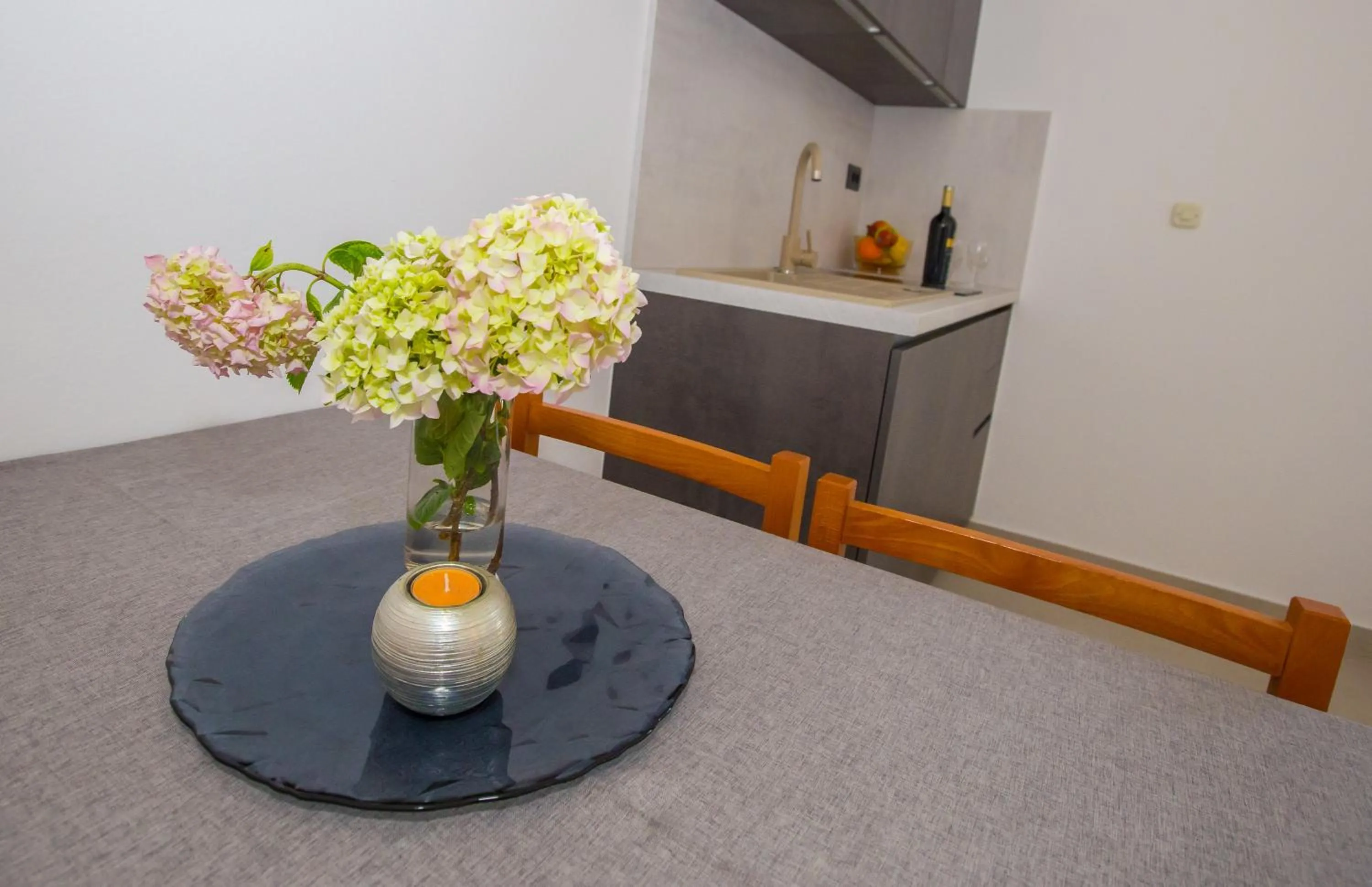 Kitchen or kitchenette in Apartments Villa Borik