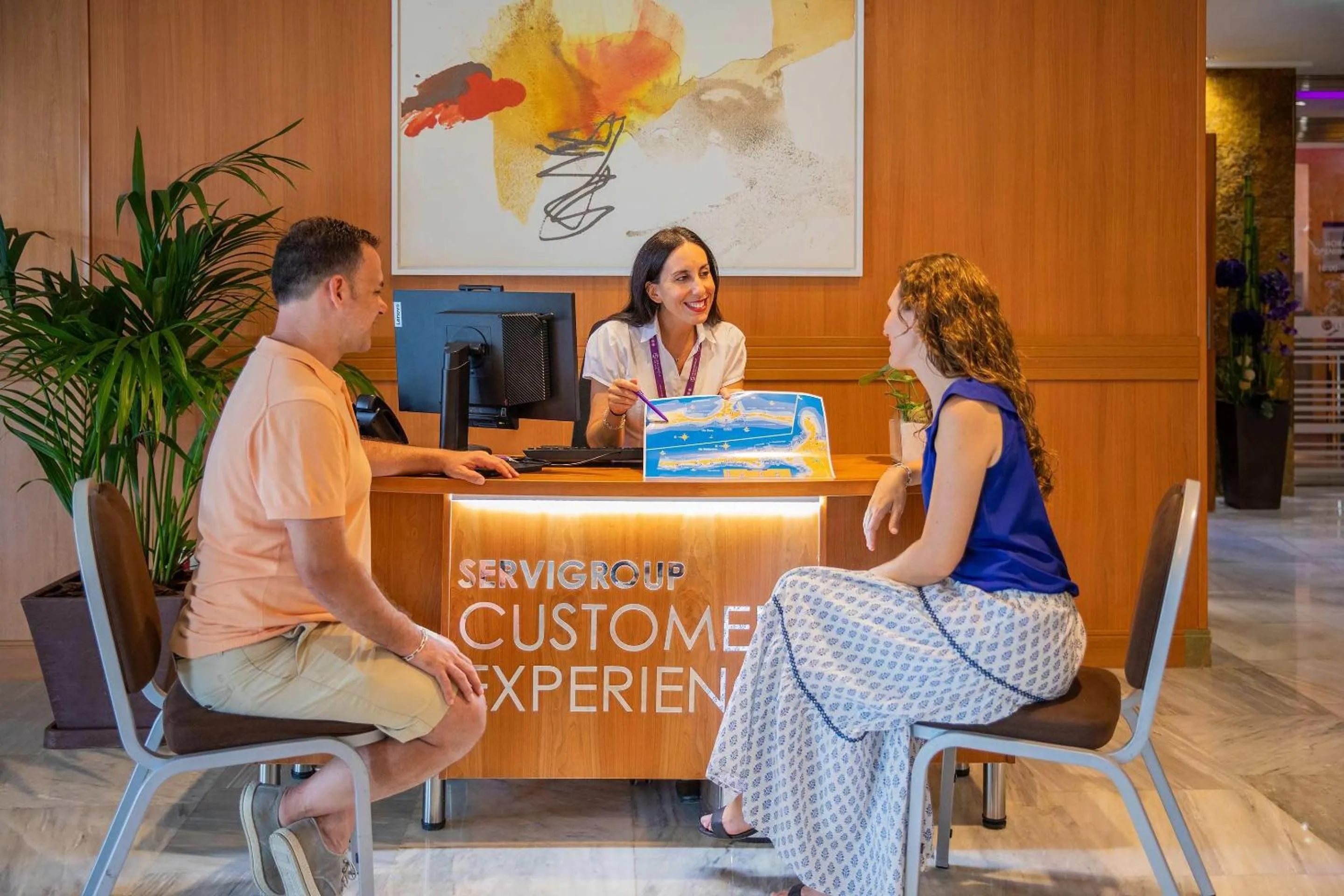 Lobby or reception in Hotel Servigroup Galua