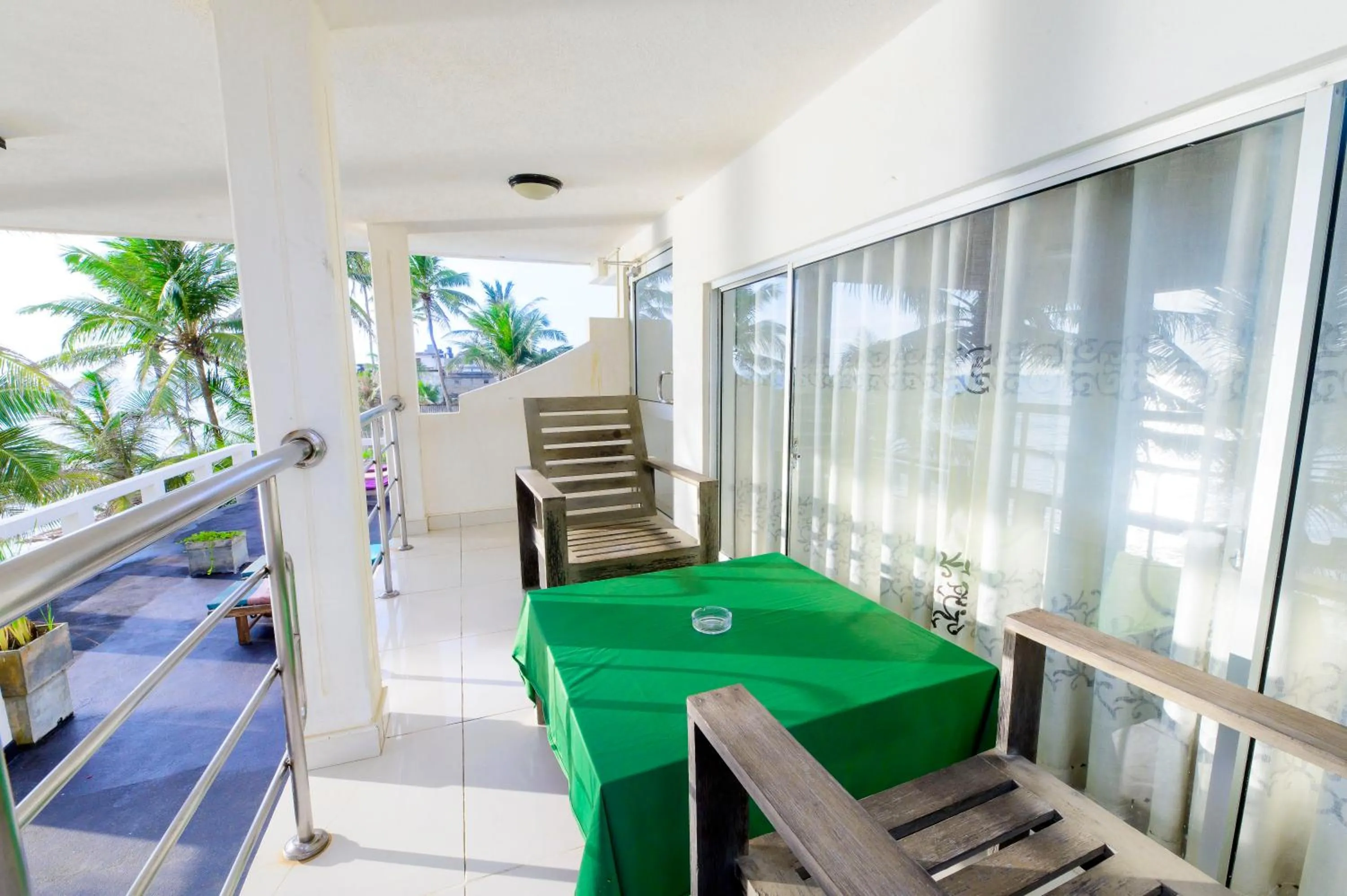 Seating area in Royal Beach Hotel Hikkaduwa