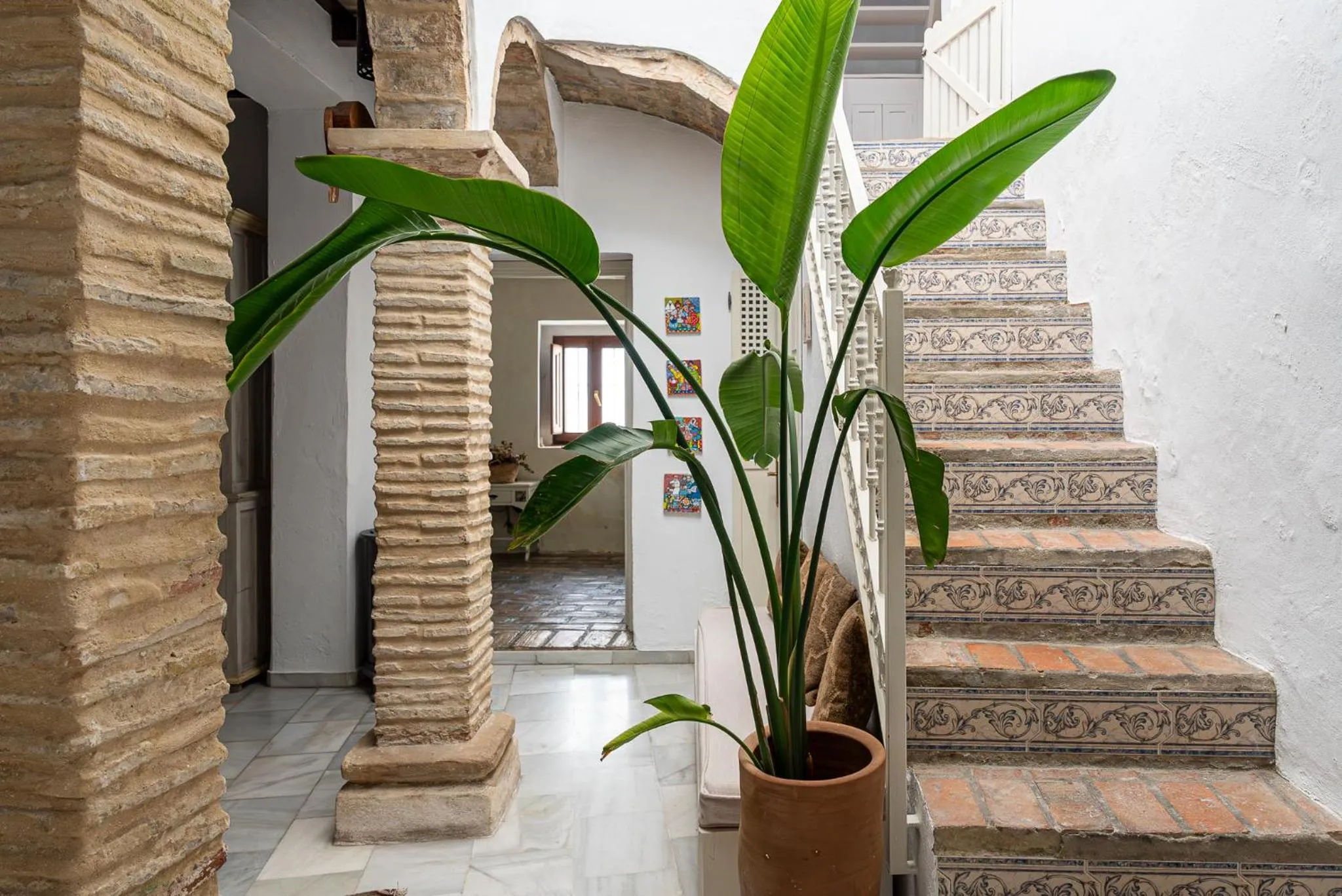 Lobby or reception in Casa Las Cuadras - Califa Casas Vejer