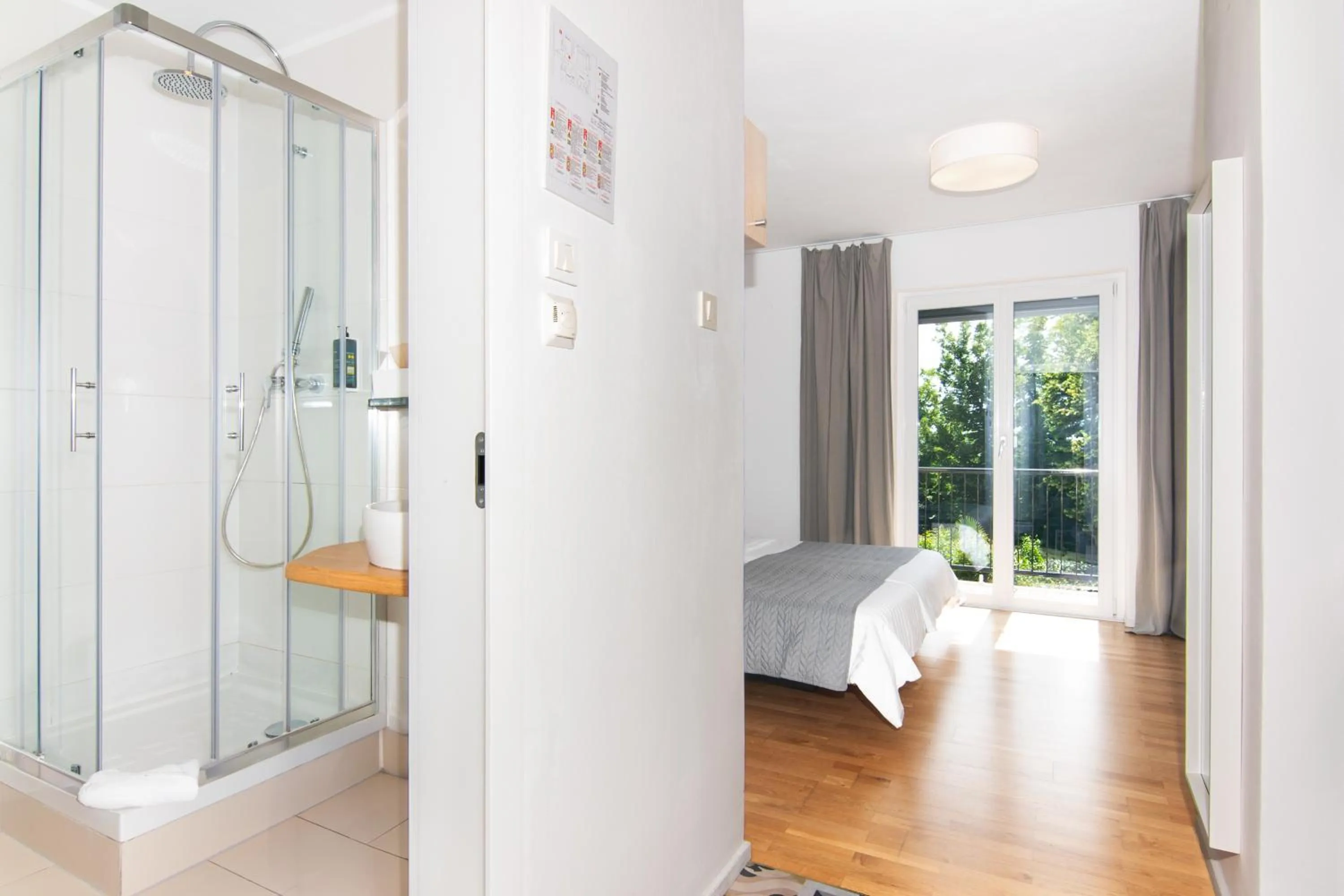 Bed in Forgotten Garden Apartments Portoroz