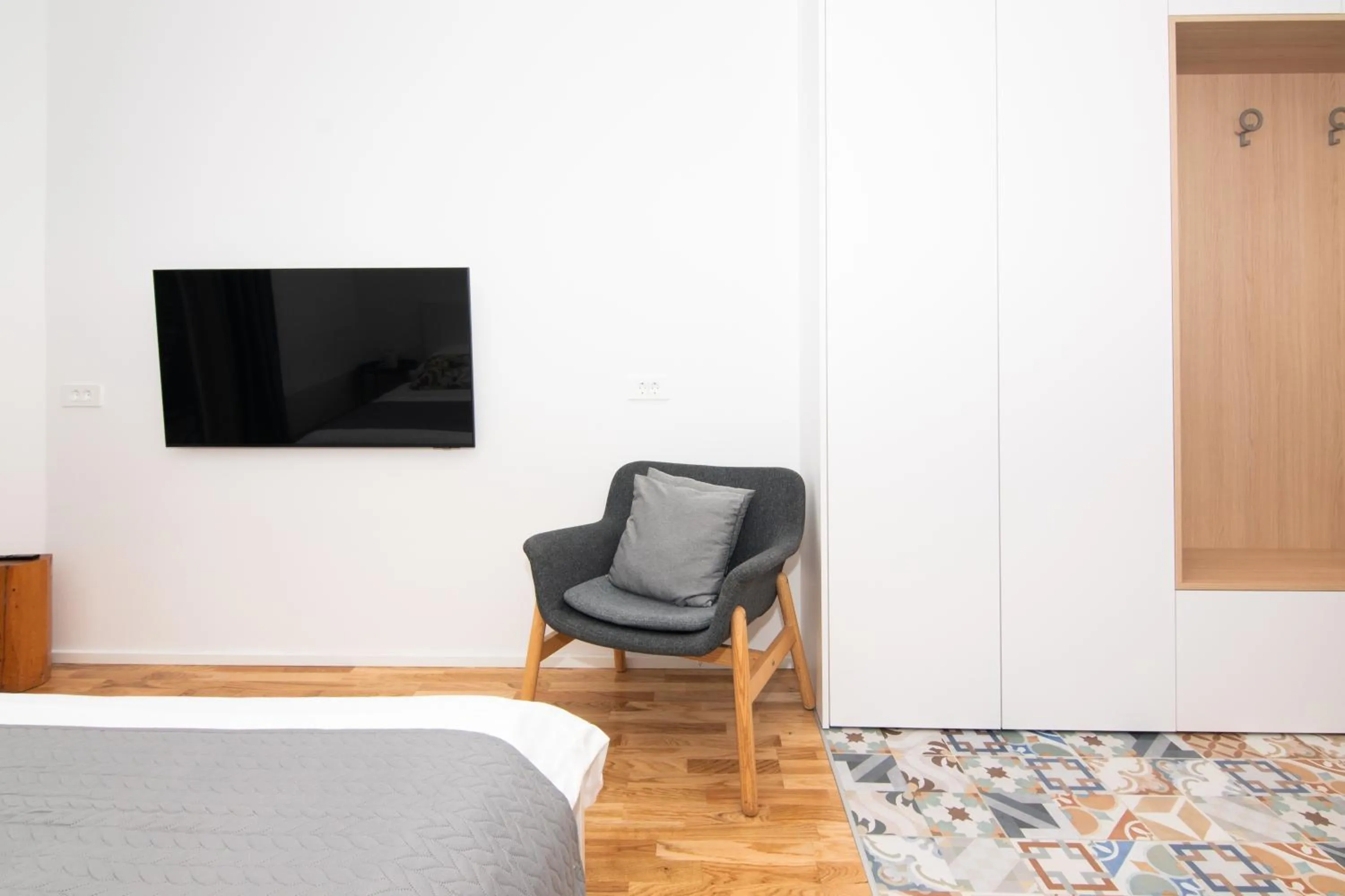 Bed in Forgotten Garden Apartments Portoroz