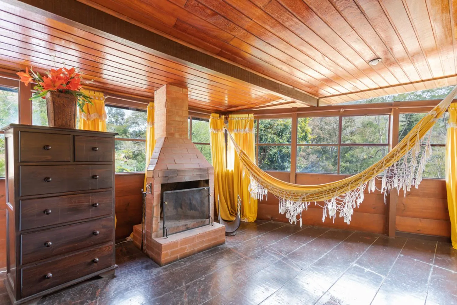 Seating area in Wood House