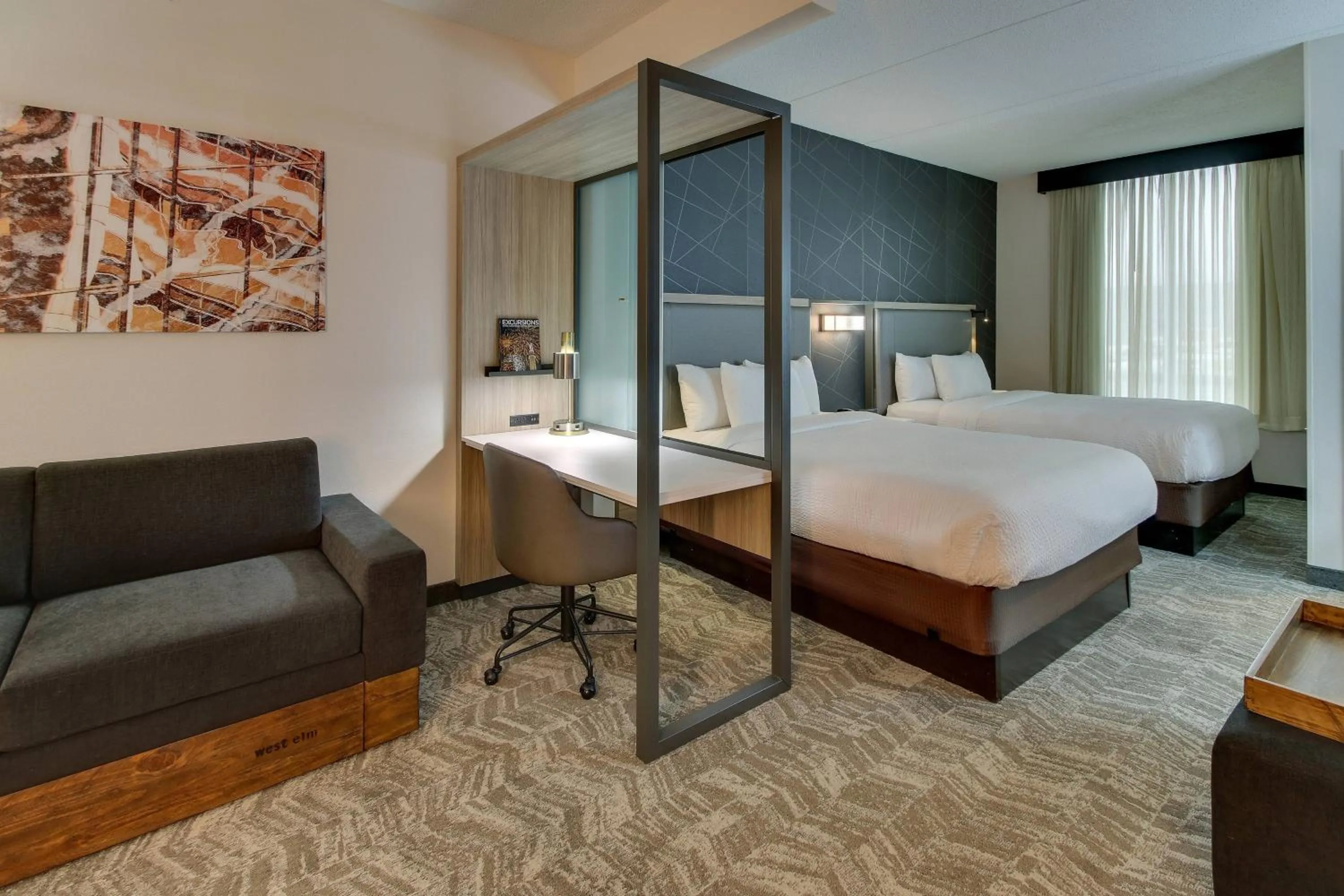 Bedroom, Bed in SpringHill Suites by Marriott Birmingham Downtown at UAB