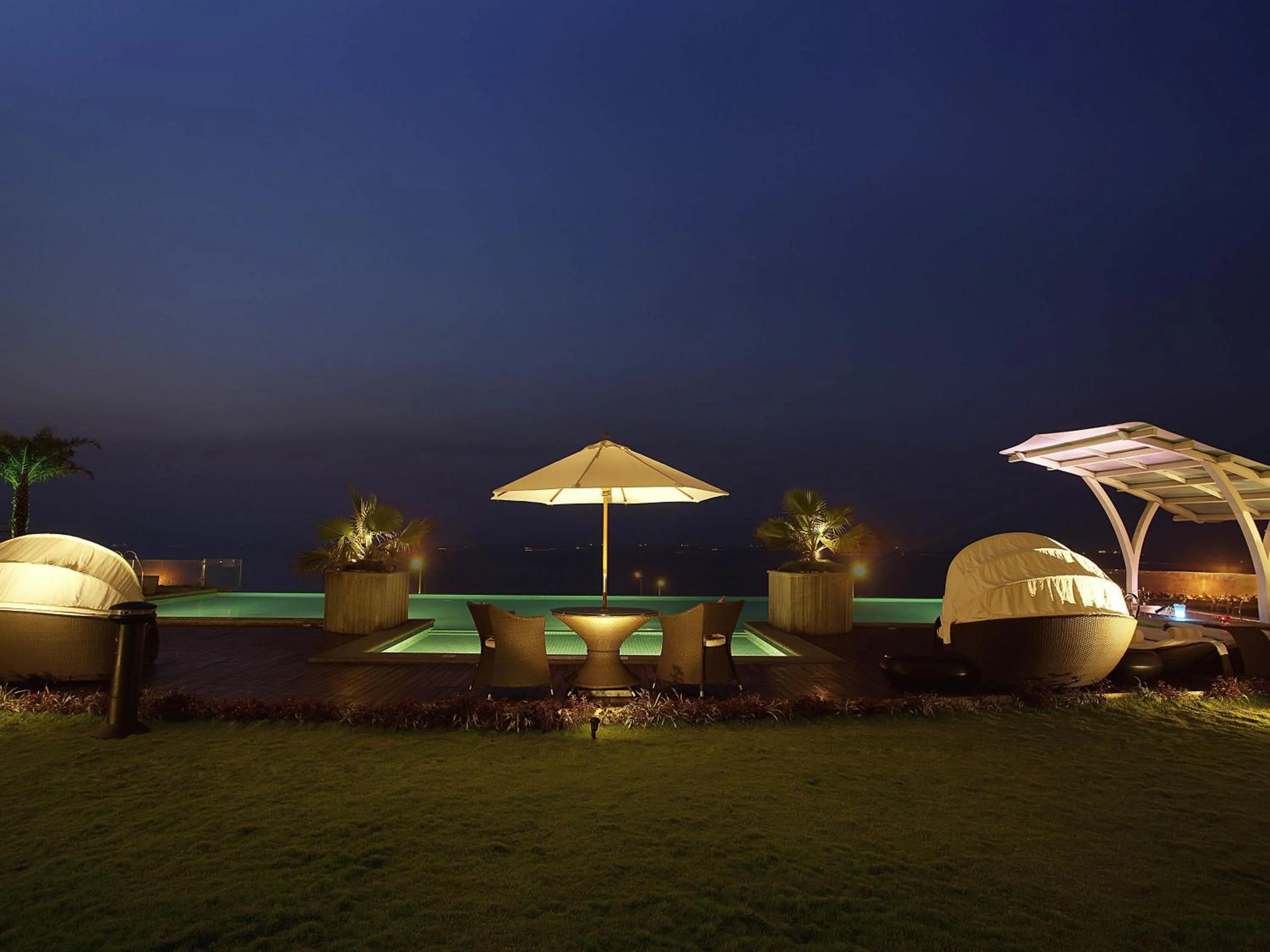 Pool view in Novotel Visakhapatnam Varun Beach