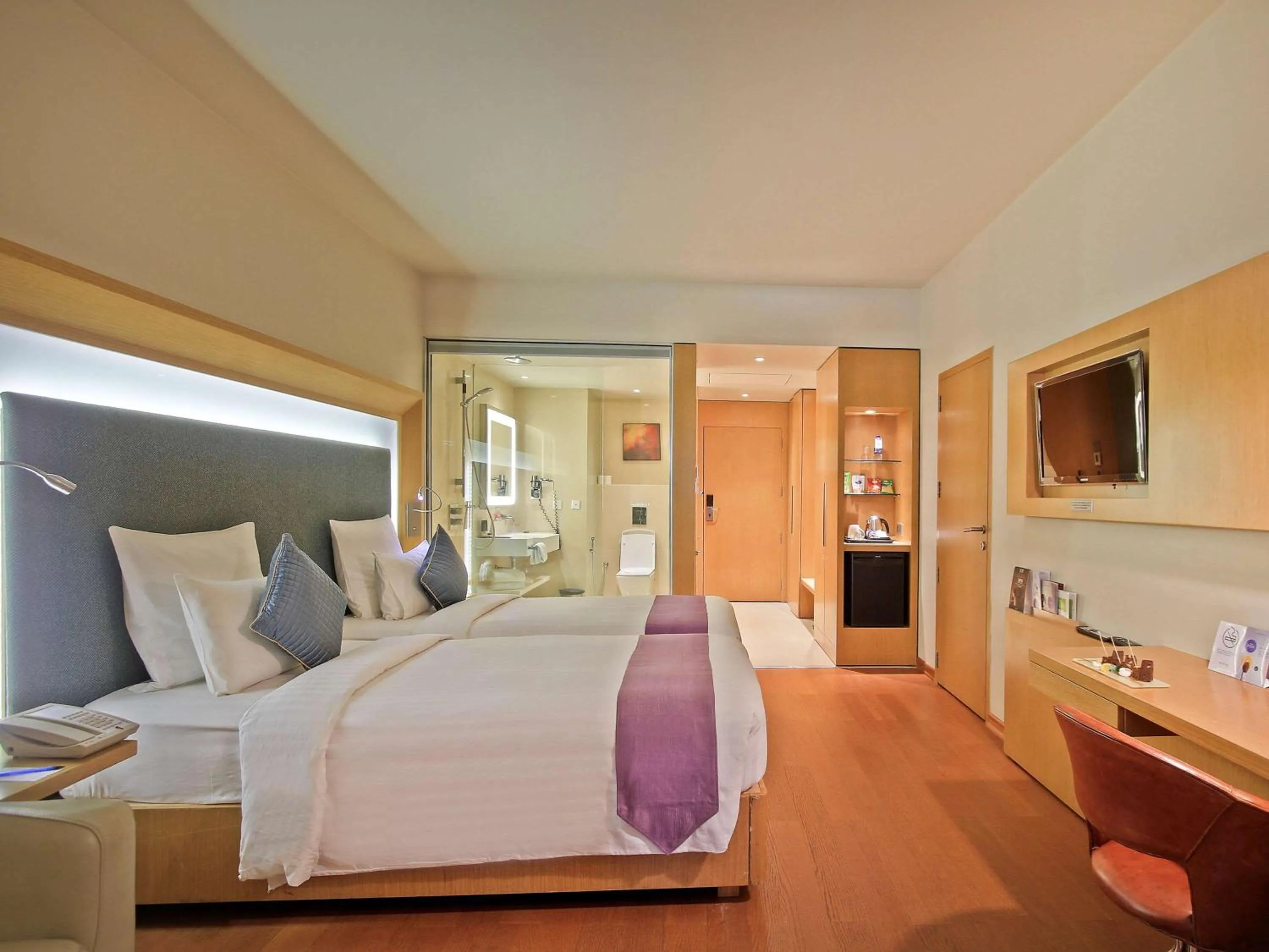 Premier Room with 2 single beds with Premier Lounge Access along with 2 Pieces of Laundry per room per night on non-cumulative basis. - single occupancy in Novotel Visakhapatnam Varun Beach