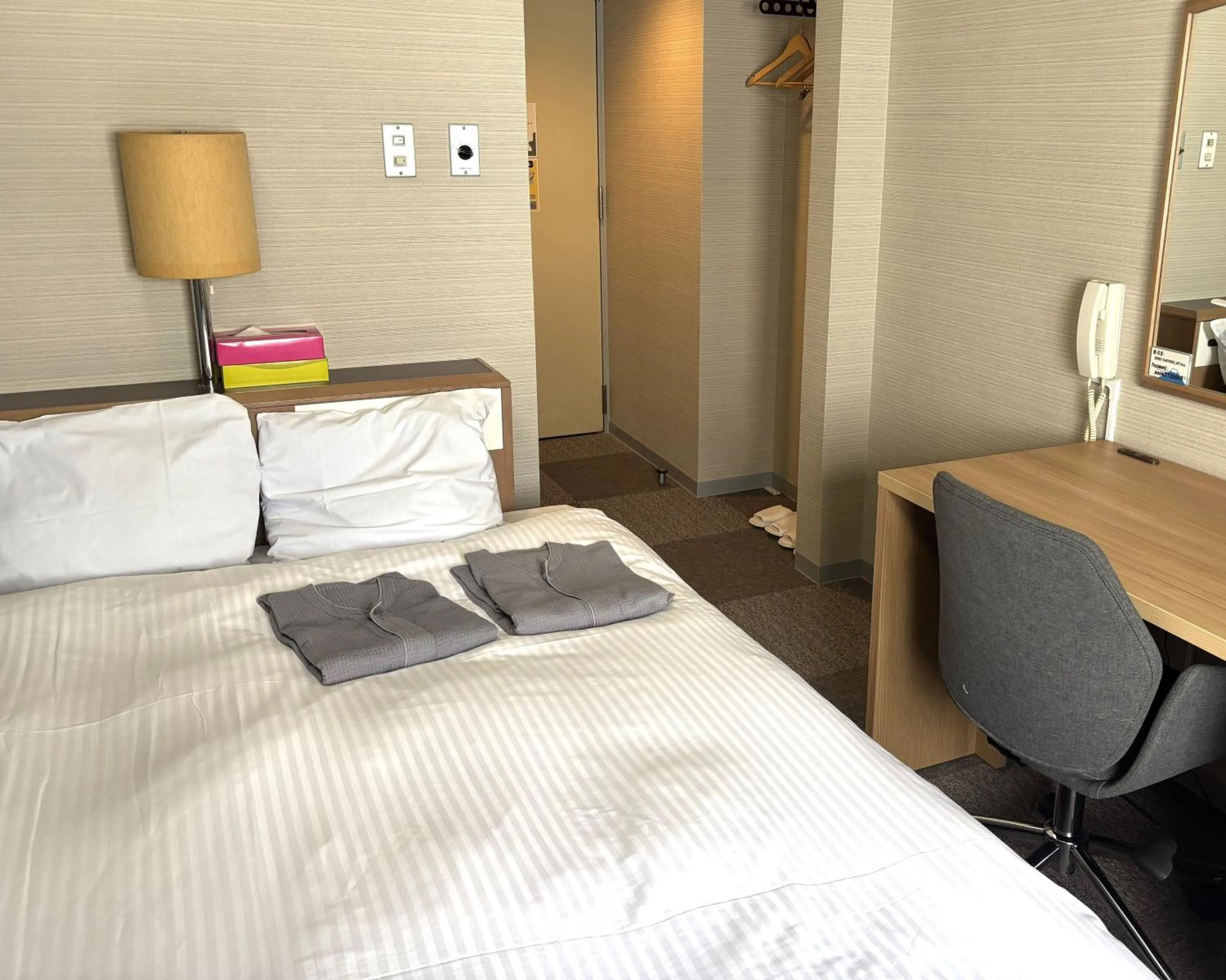 Bed in Hotel Tetora Spirit Sapporo