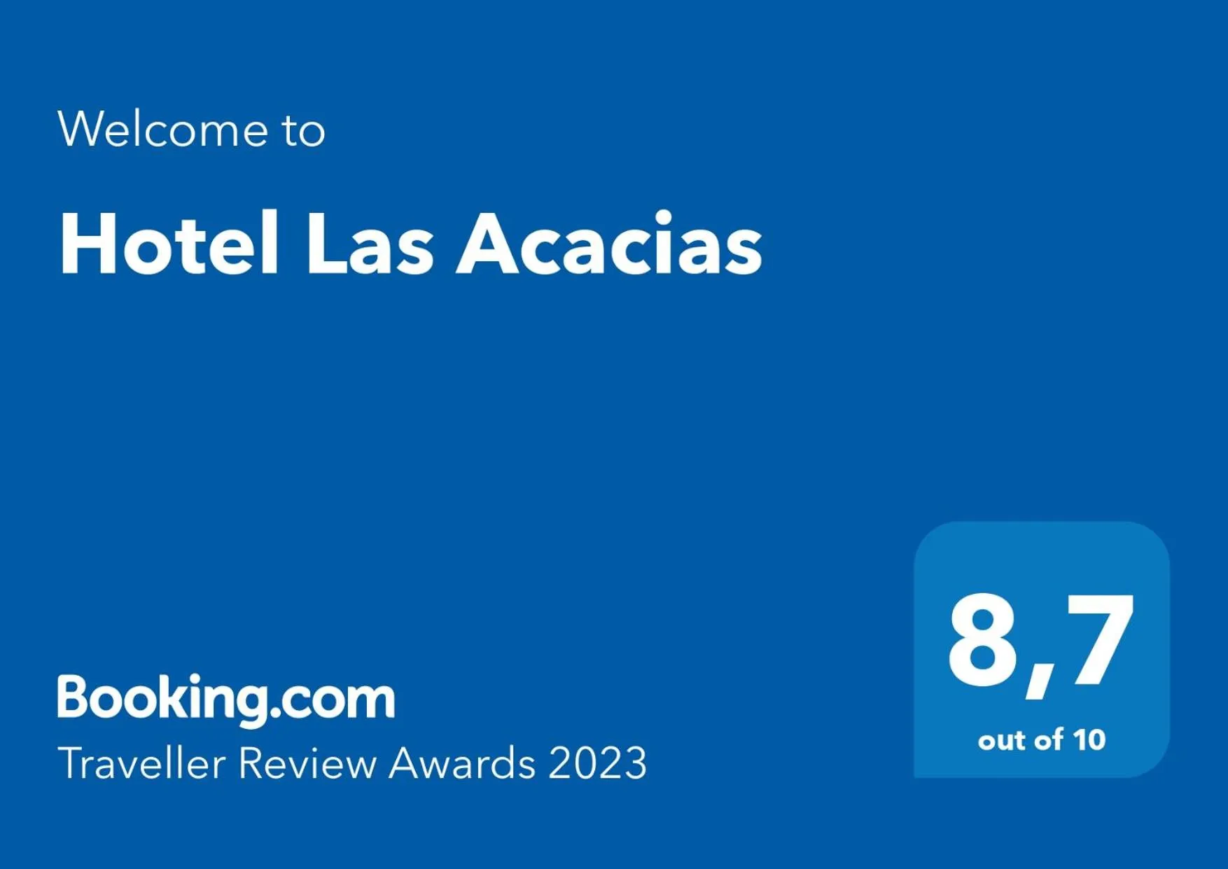 Certificate/Award in Hotel Las Acacias
