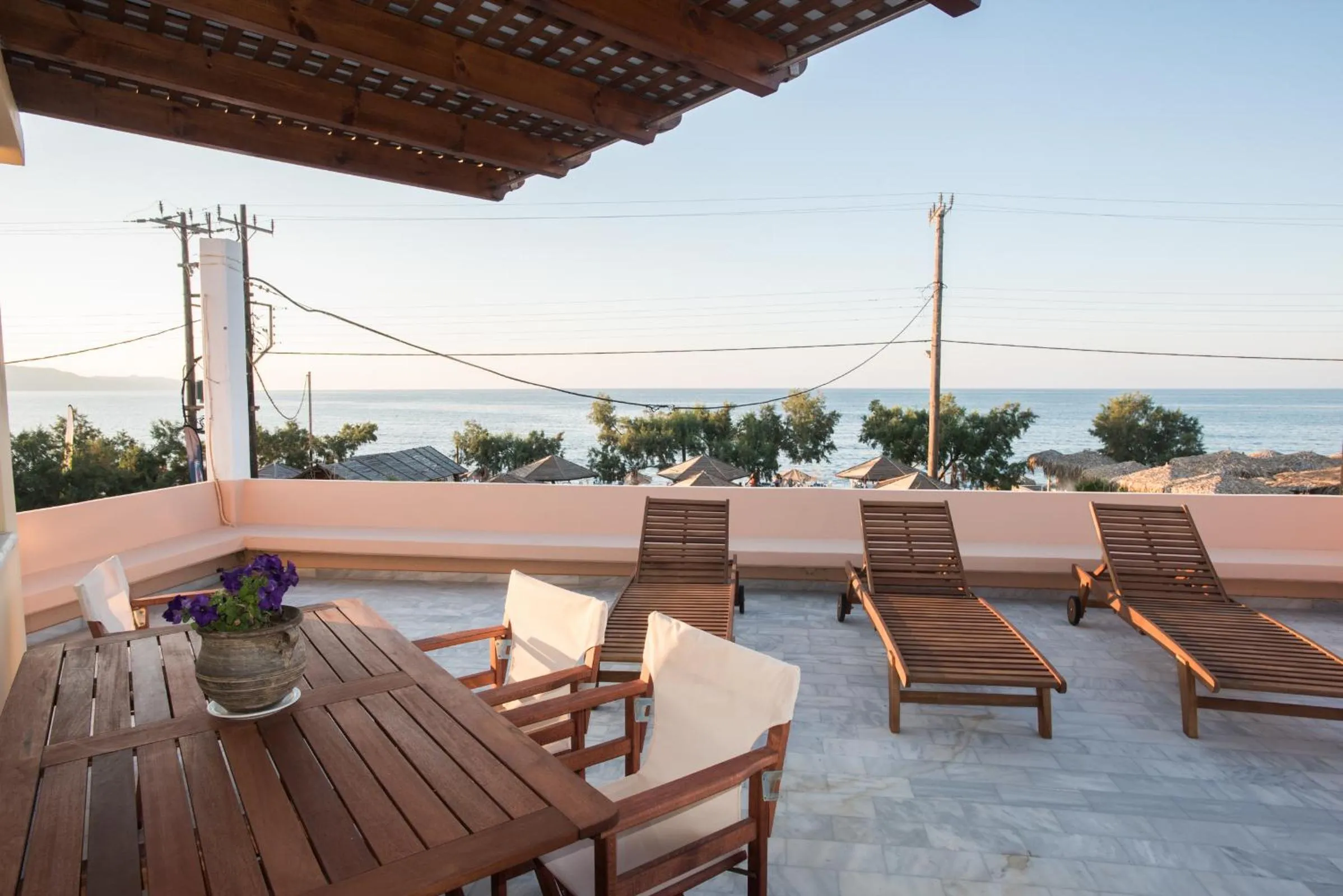 Balcony/Terrace in Mythos Beach Hotel Apartments
