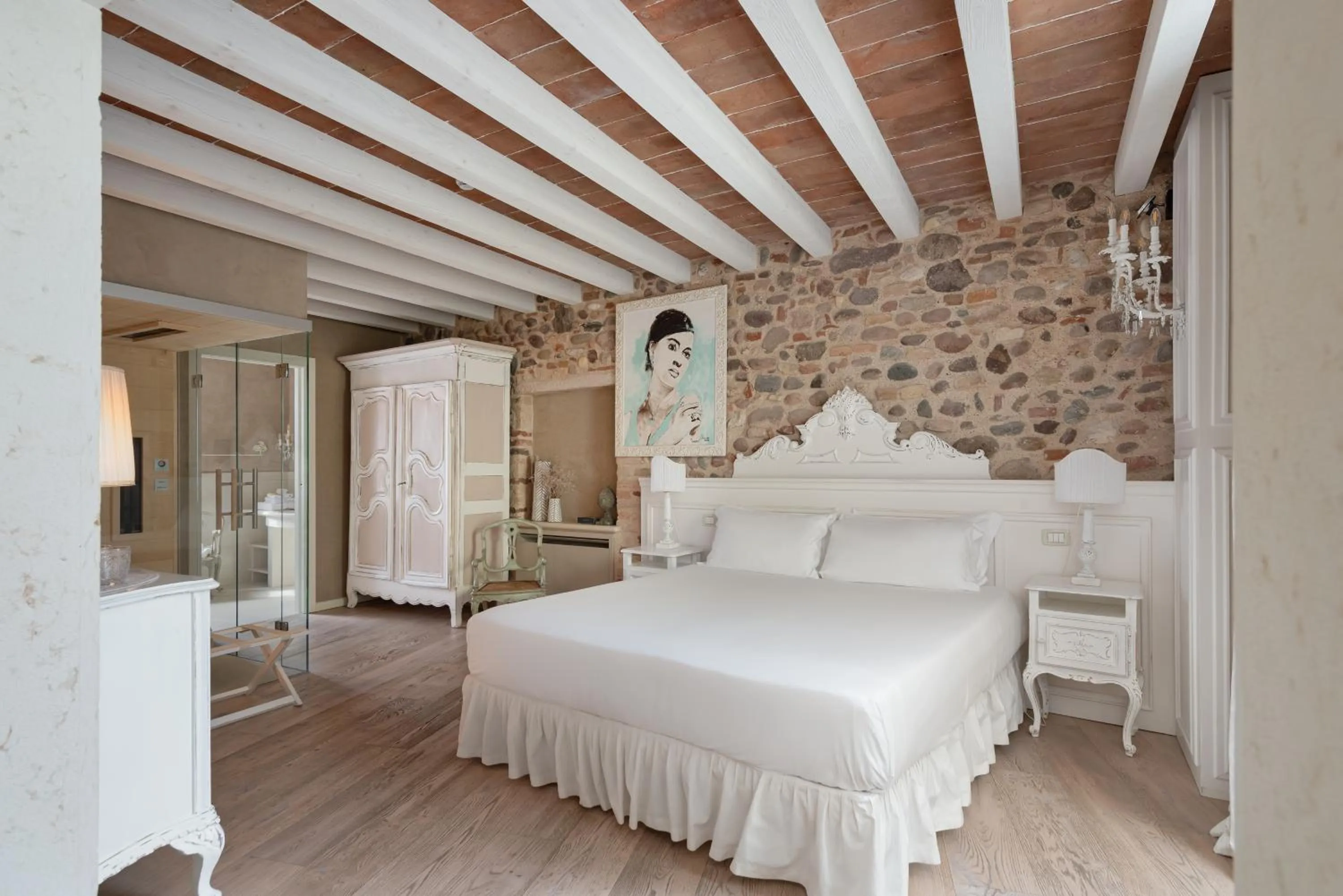 Bed in Regia Rosetta - Royal Rooms Borghetto