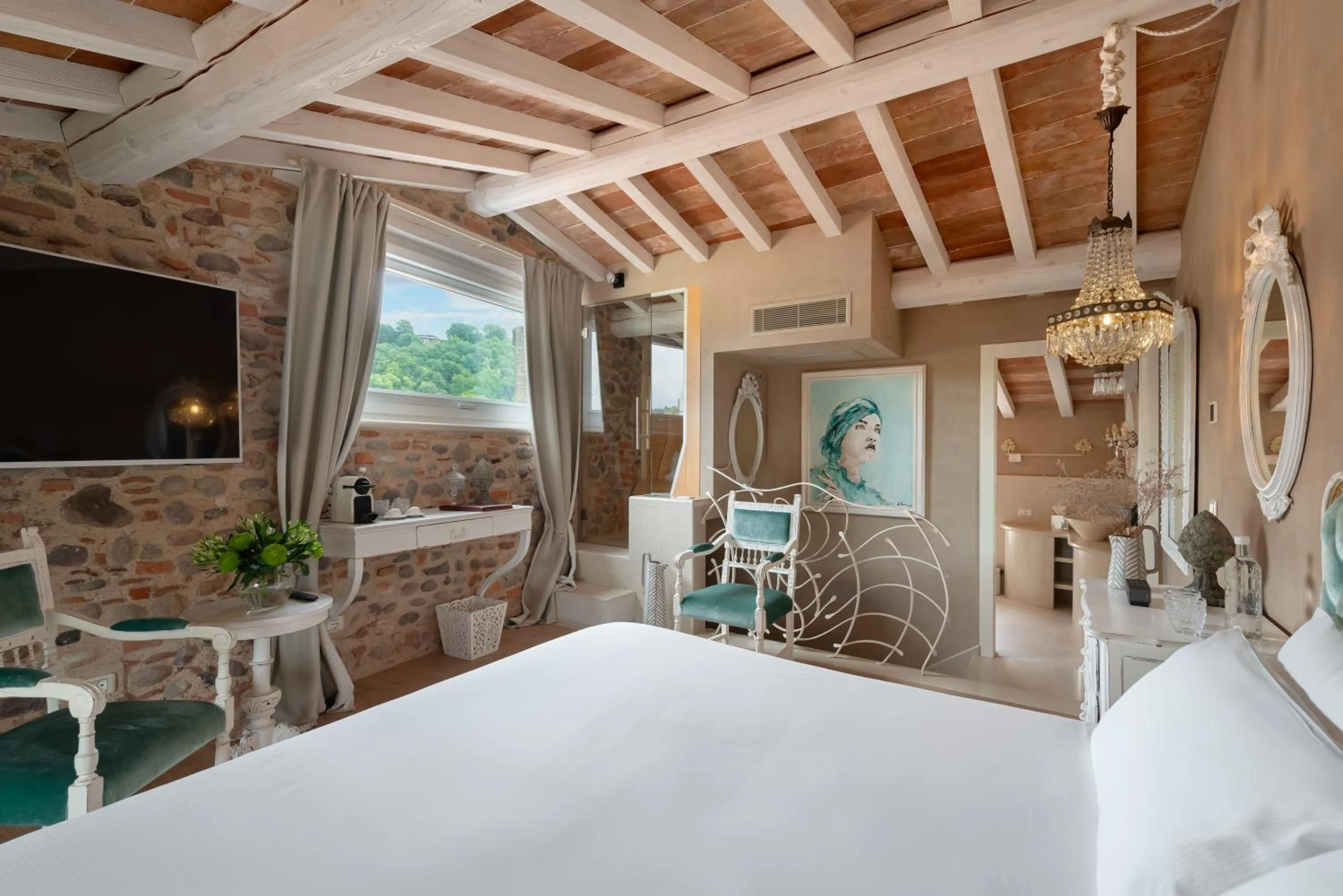 Bed in Regia Rosetta - Royal Rooms Borghetto