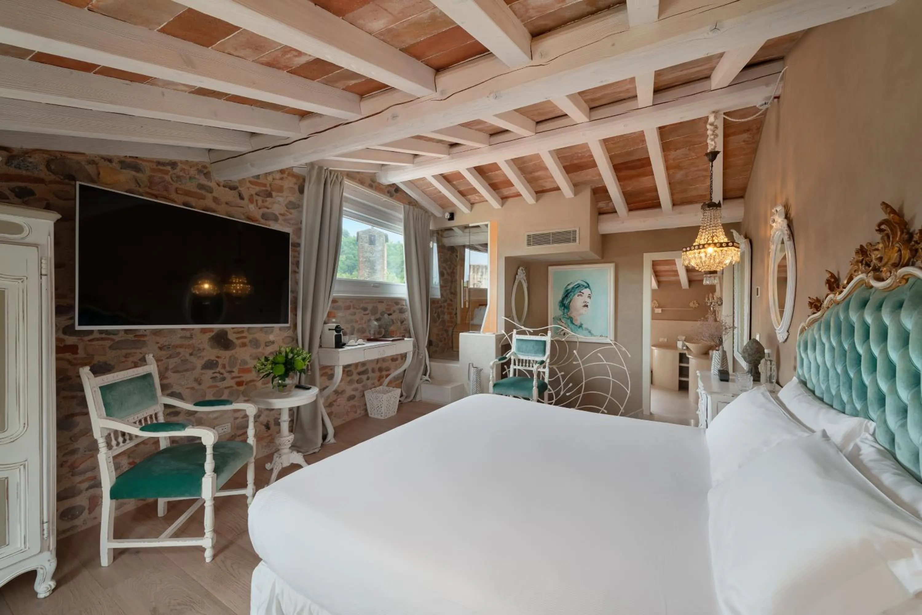 Bed in Regia Rosetta - Royal Rooms Borghetto
