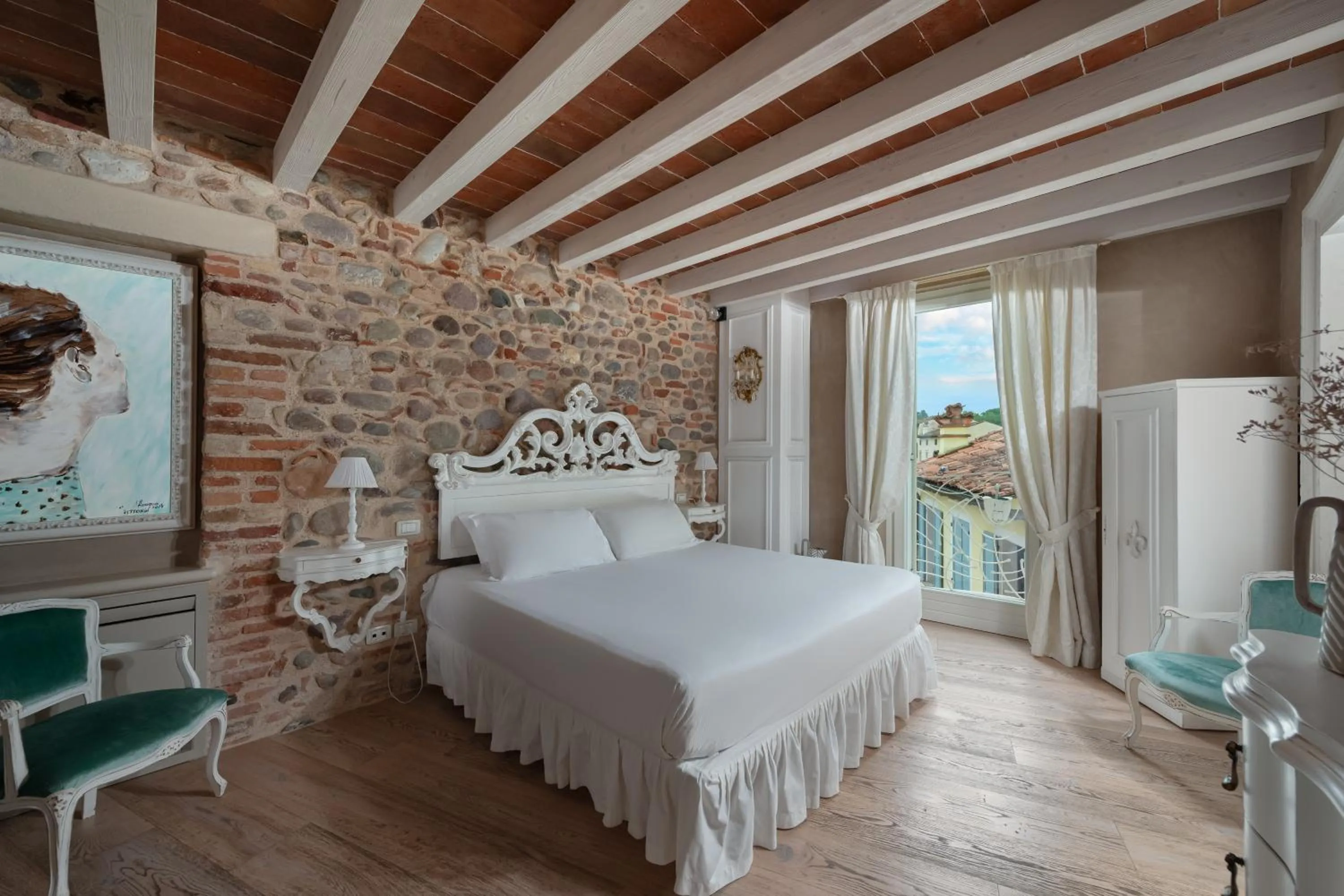 Bed in Regia Rosetta - Royal Rooms Borghetto