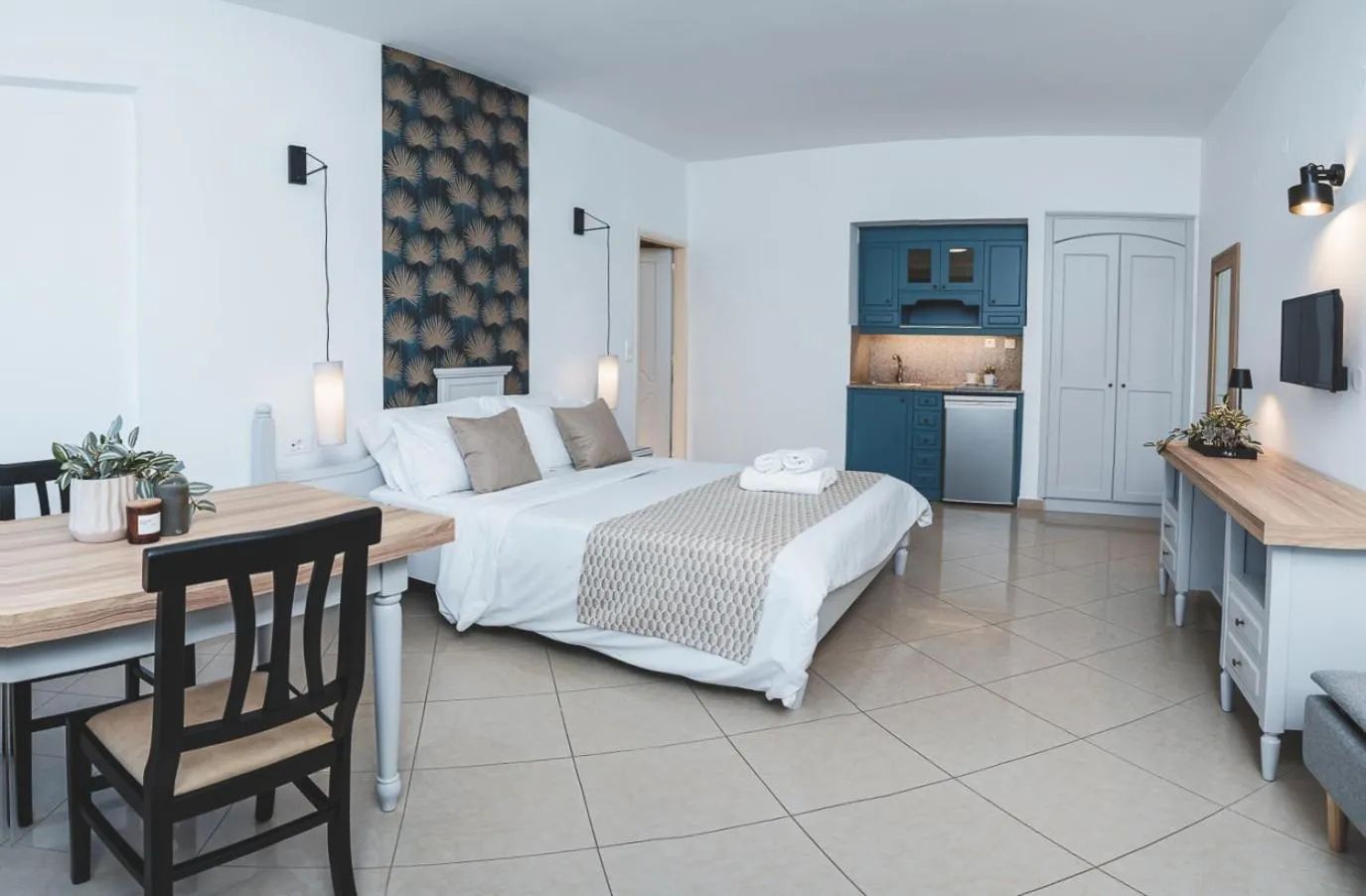 Bed in Zeus Village Resort - Adults Only