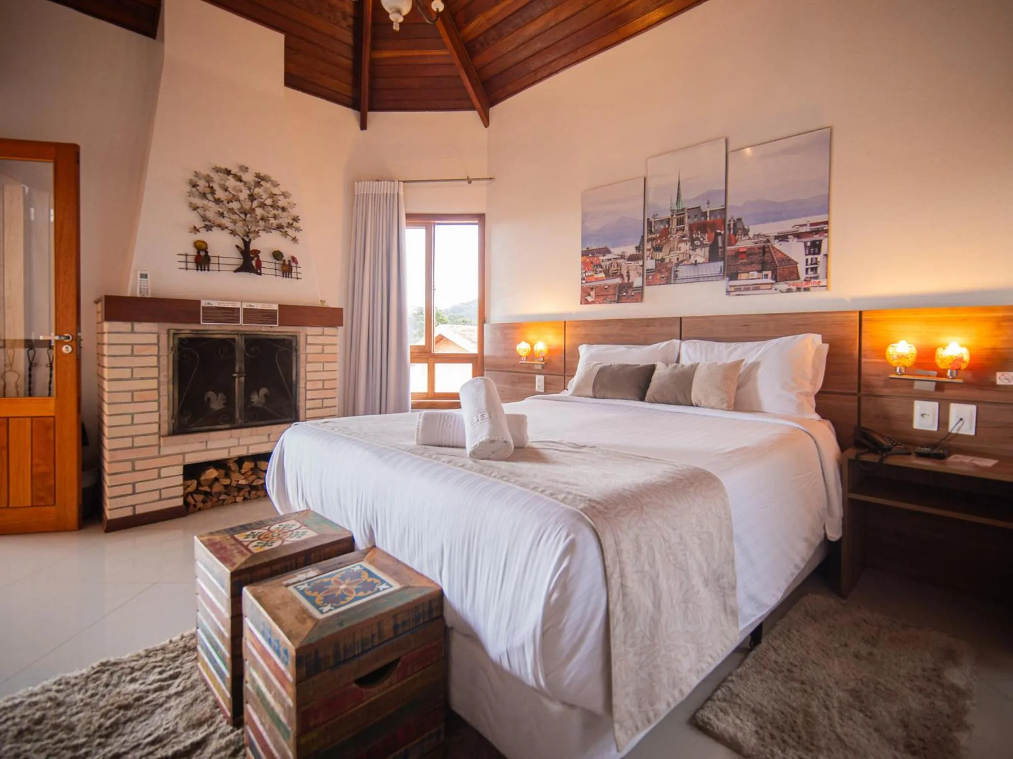 Bed in Pousada Suiça Mineira Centro