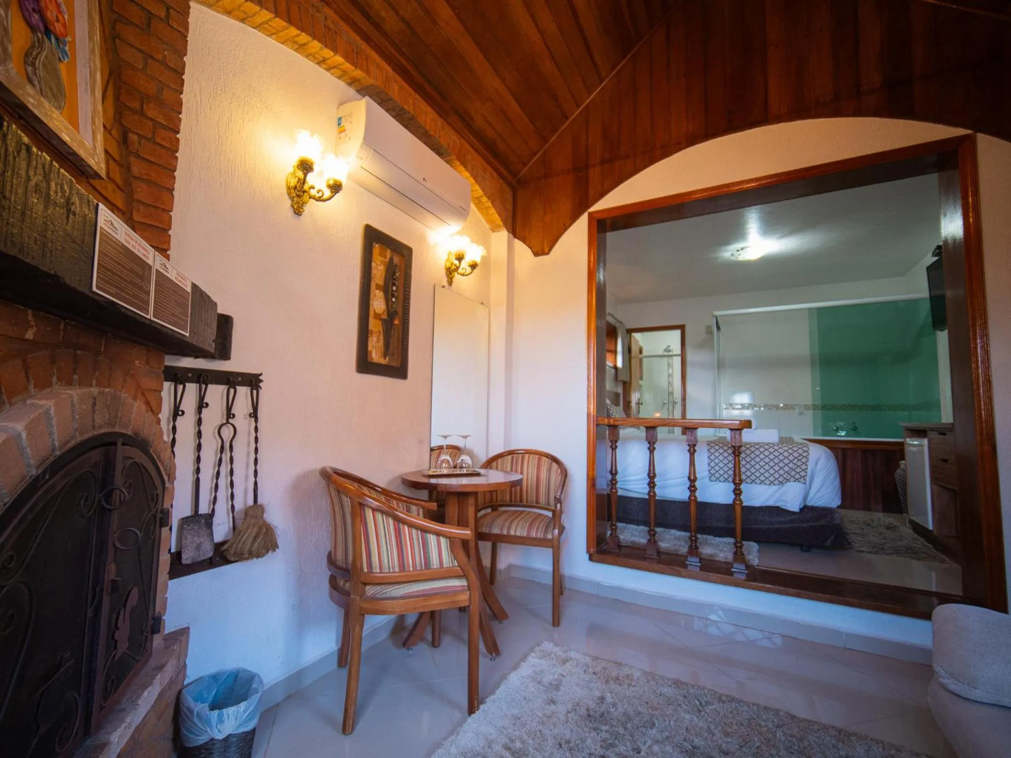 Bed in Pousada Suiça Mineira Centro