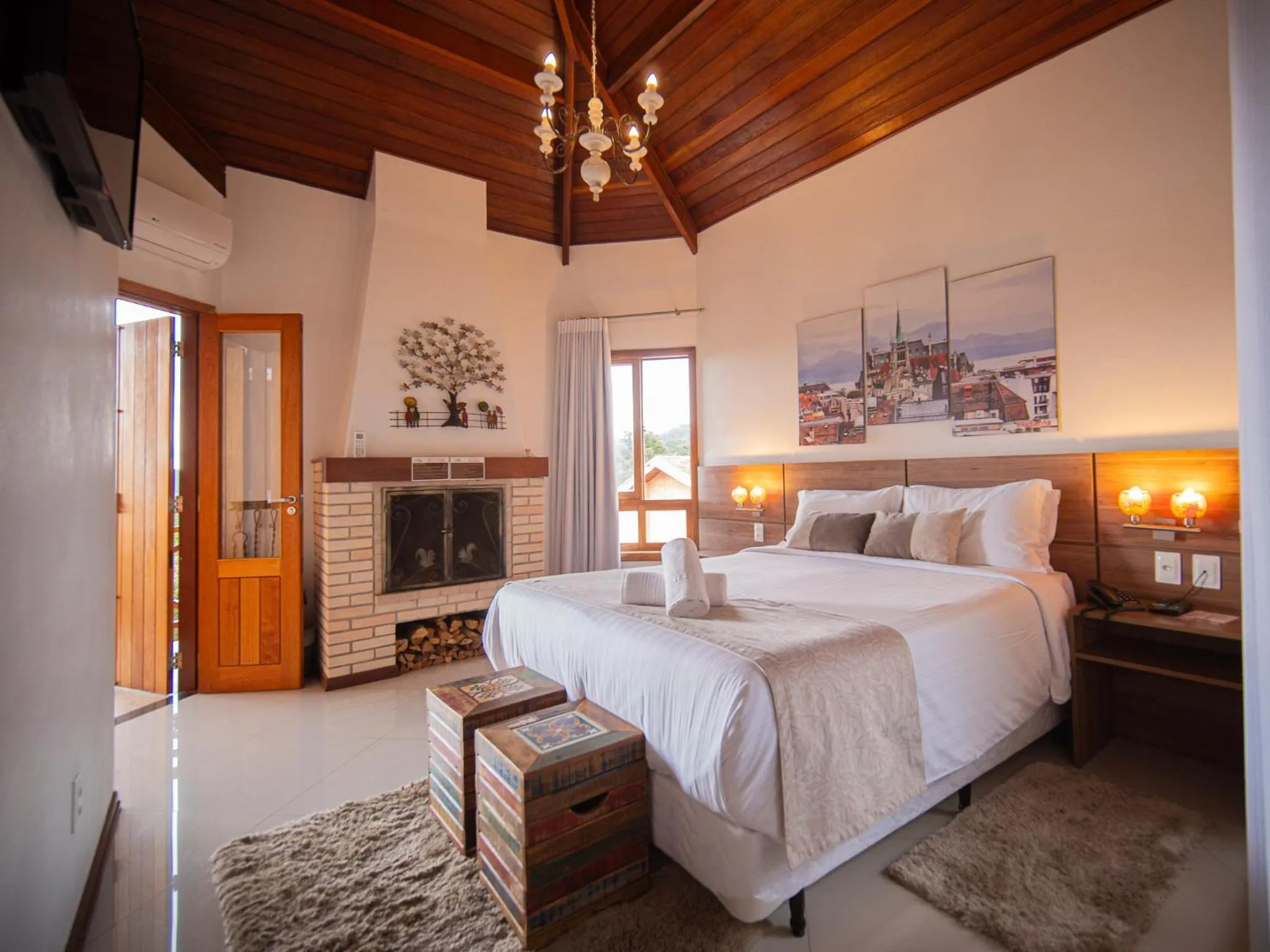 Bed in Pousada Suiça Mineira Centro