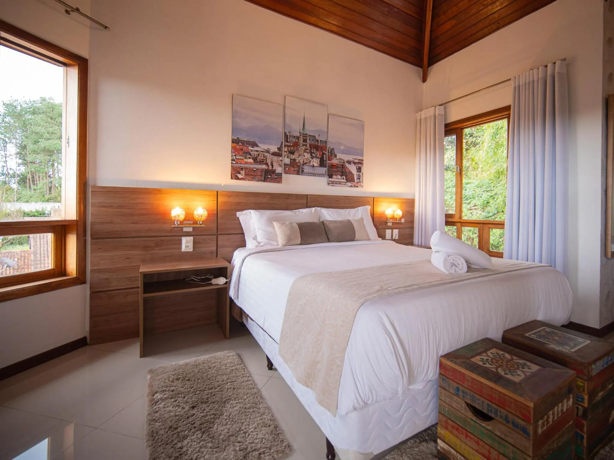 Bed in Pousada Suiça Mineira Centro