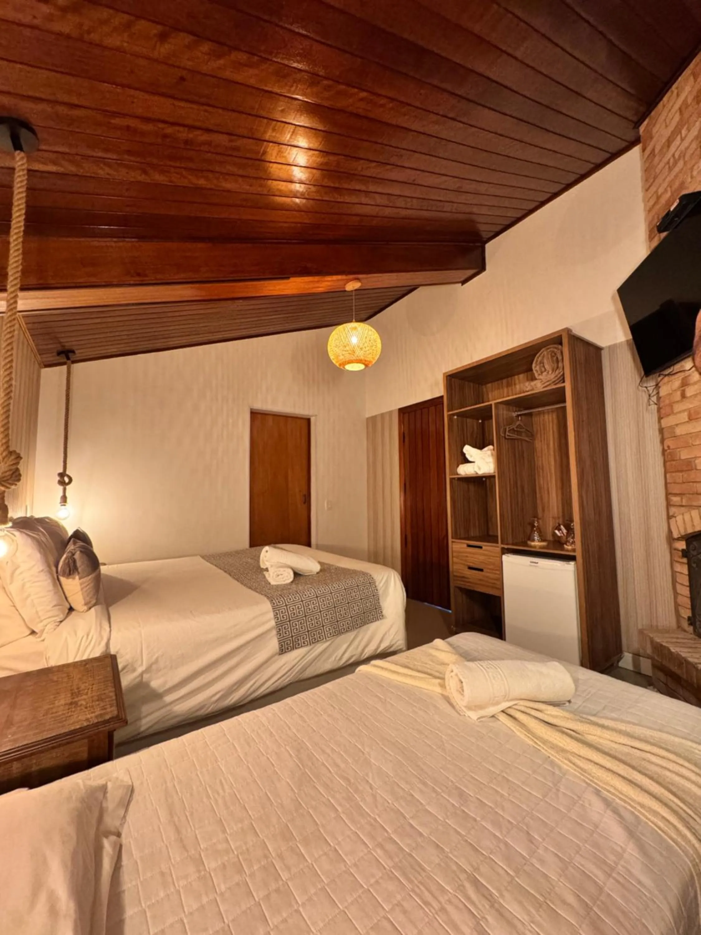 Bed in Pousada Suiça Mineira Centro