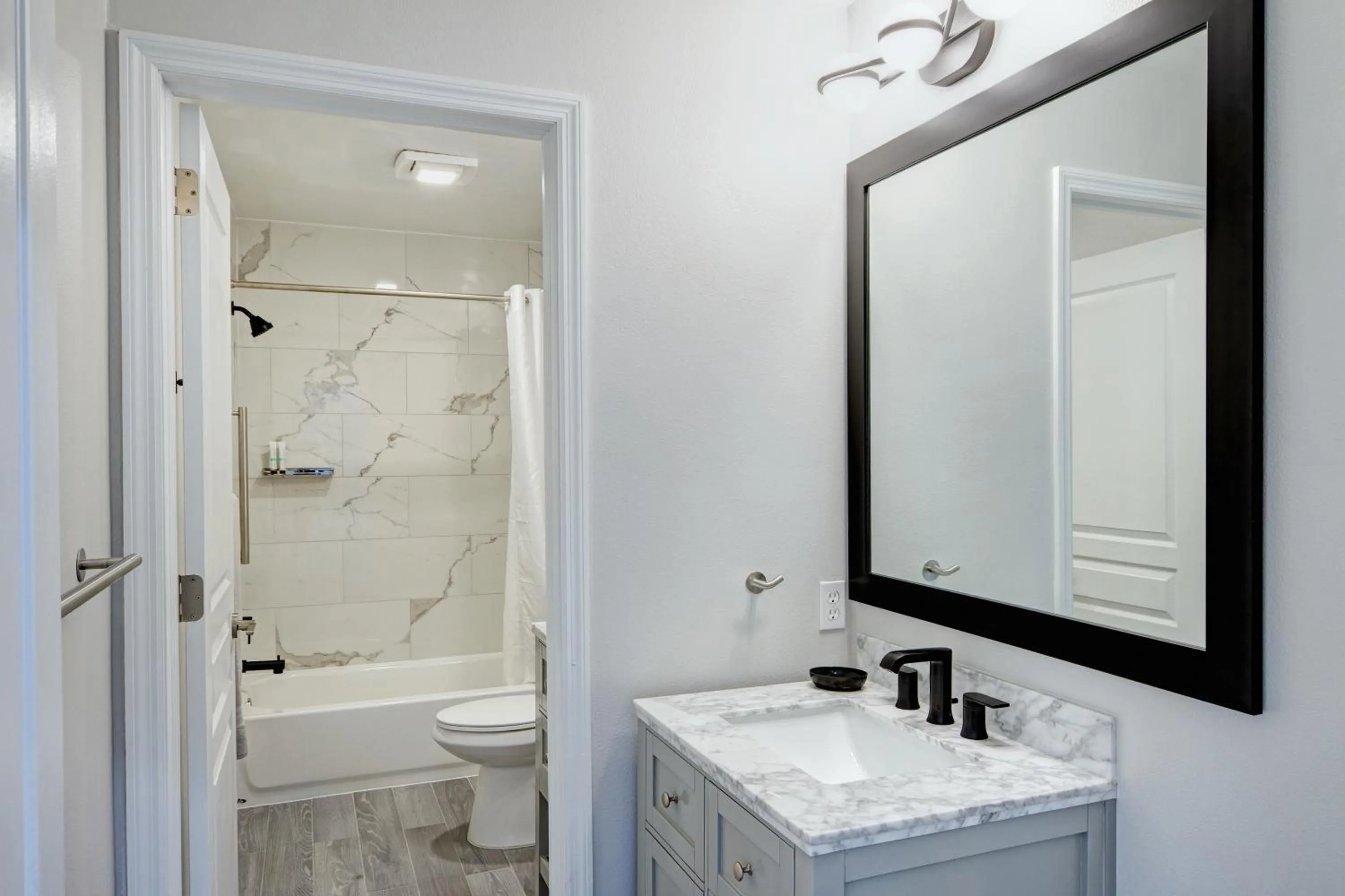 Bathroom in Pocono Mountain Villas by Exploria Resorts