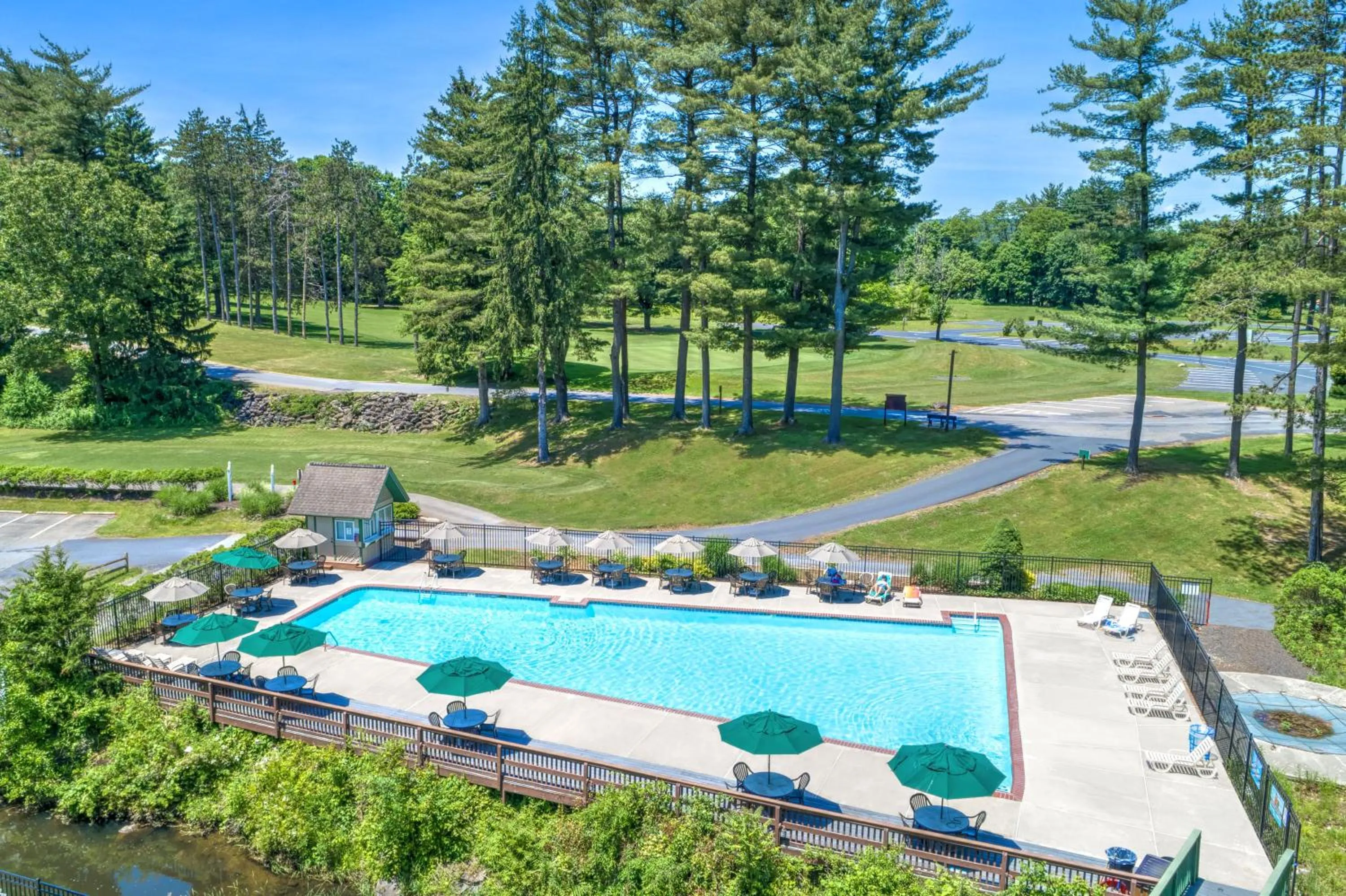 Swimming pool in Pocono Mountain Villas by Exploria Resorts