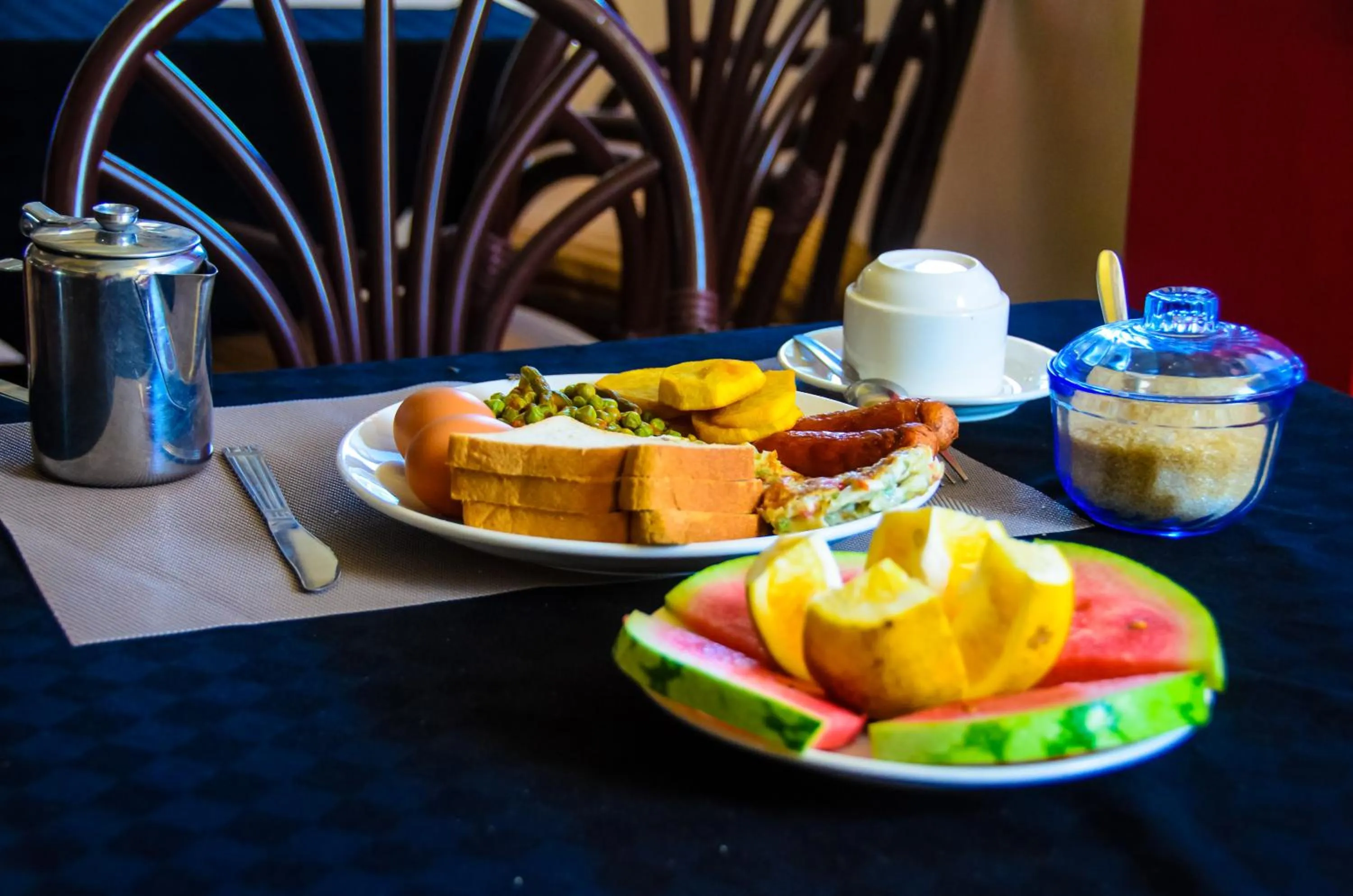 Continental breakfast in Sheratton Regency Hotel