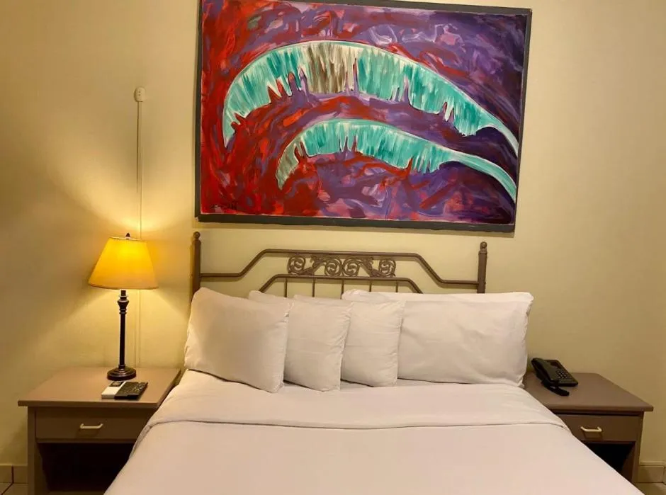 Decorative detail, Bed in Morrison Hotel San Salvador