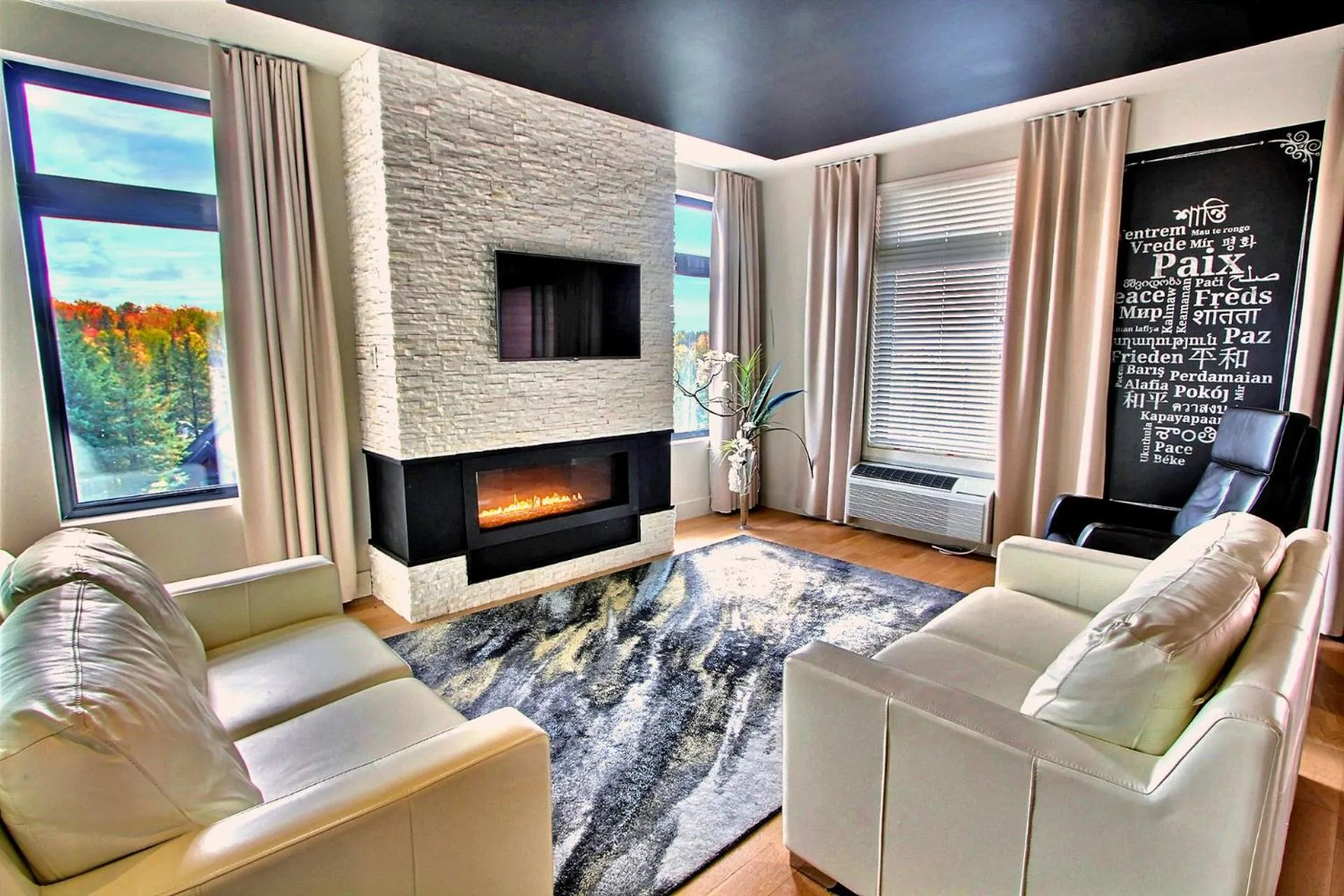 Living room in La cache à Maxime