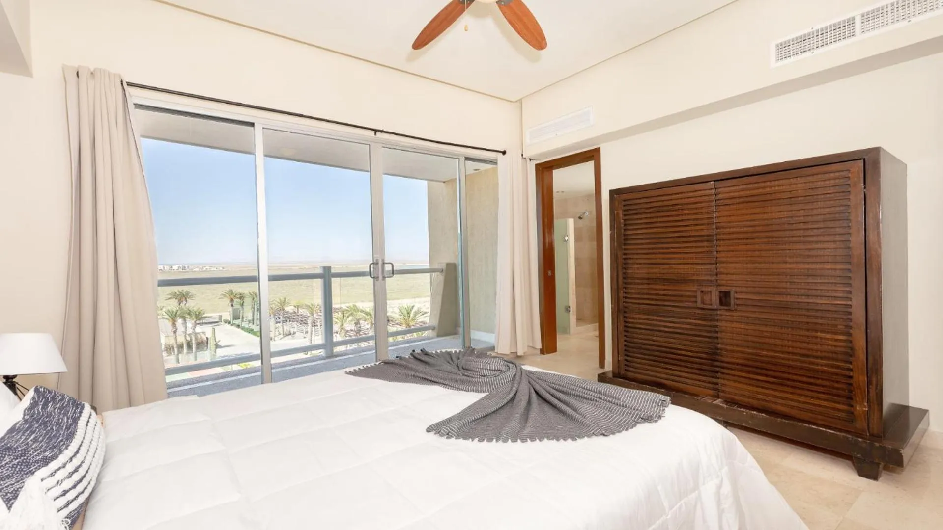 Bedroom, Bed in Encanto Living Two Bedroom Unit by Kivoya