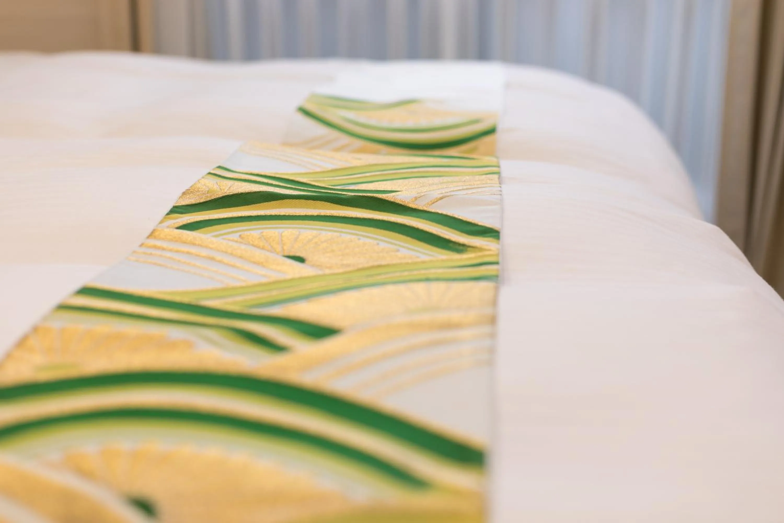 Decorative detail, Bed in Stay SAKURA Kyoto Nijo Rikyu