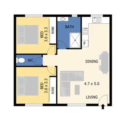 Floor plan in Allara Motor Lodge