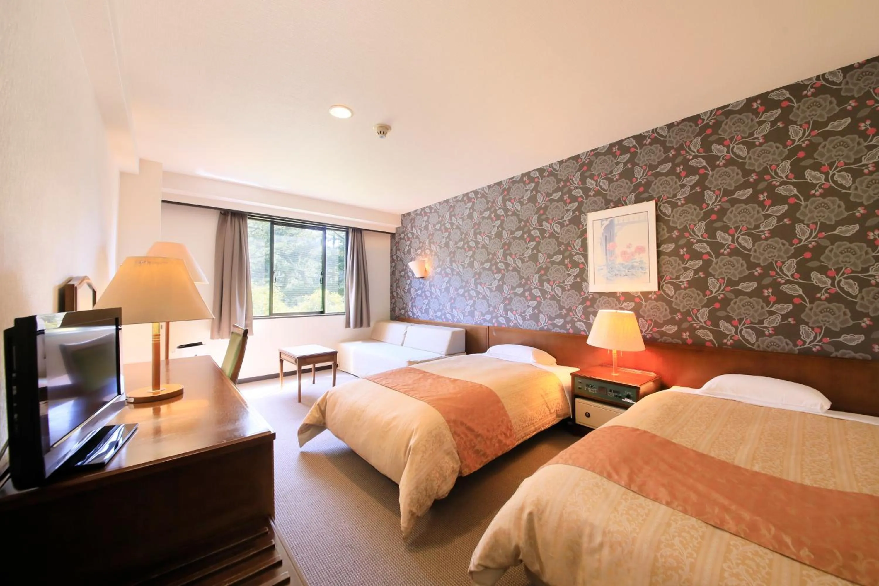 Bed in Oarai Park Hotel