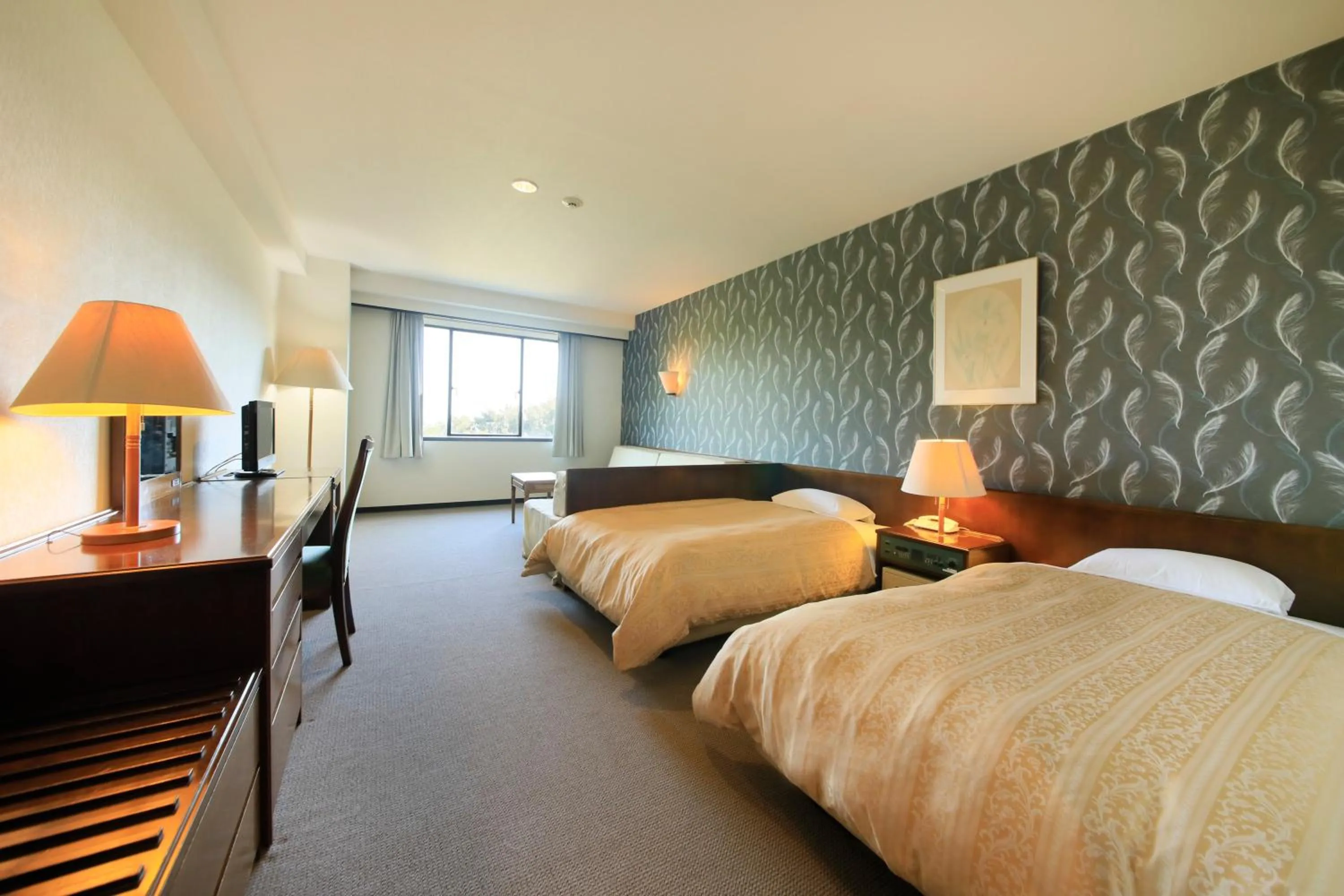 Photo of the whole room, Bed in Oarai Park Hotel