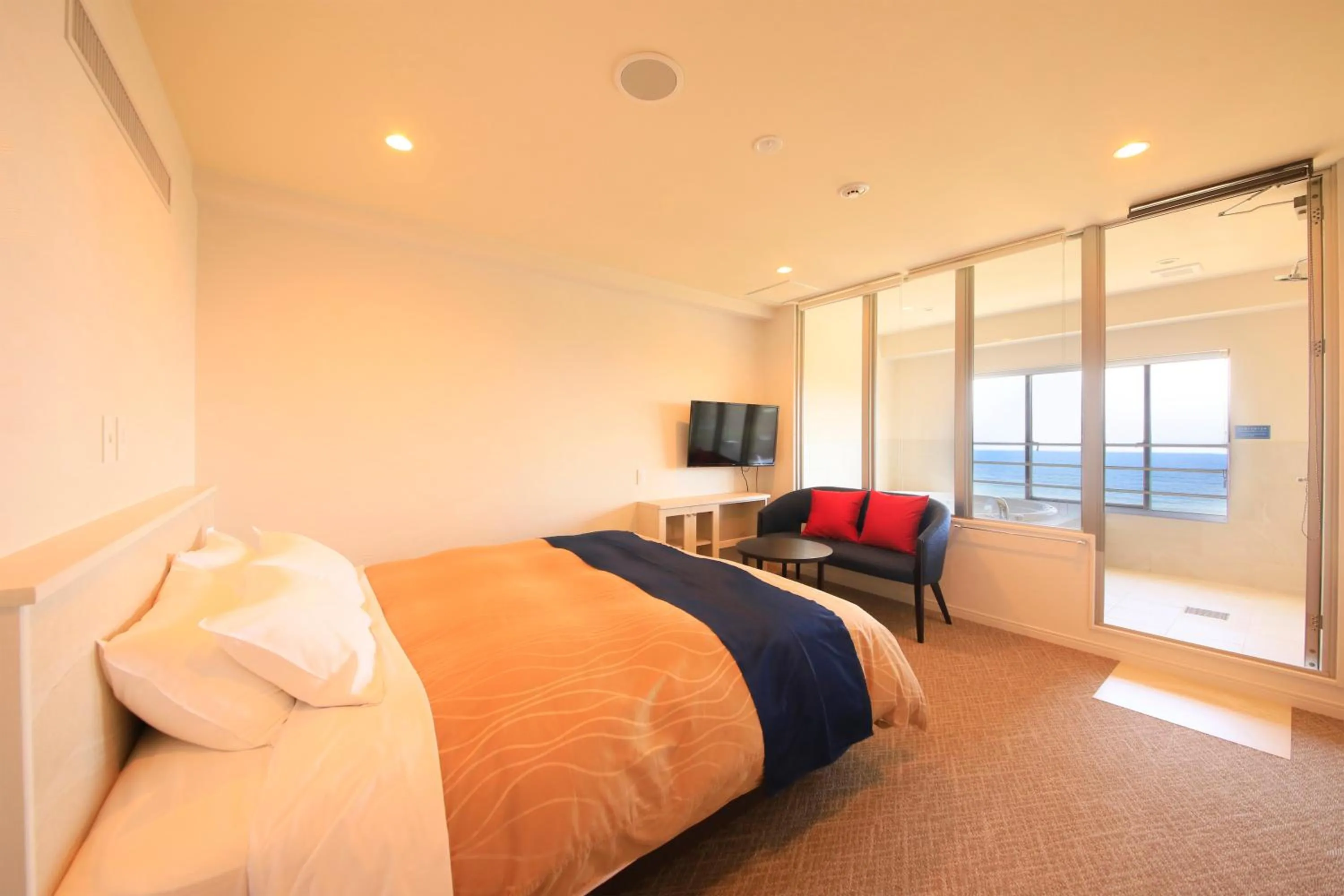 Bed in Oarai Park Hotel