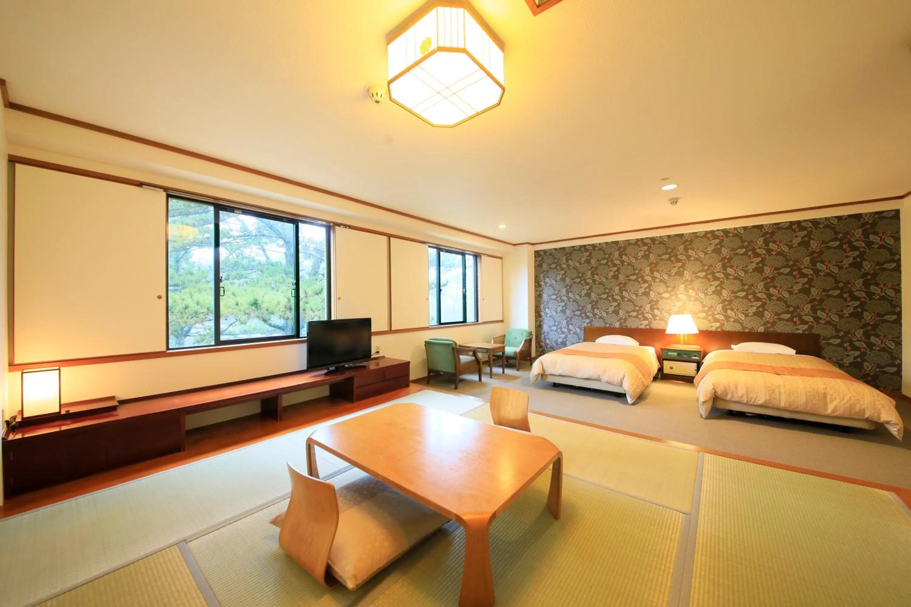 Bed in Oarai Park Hotel