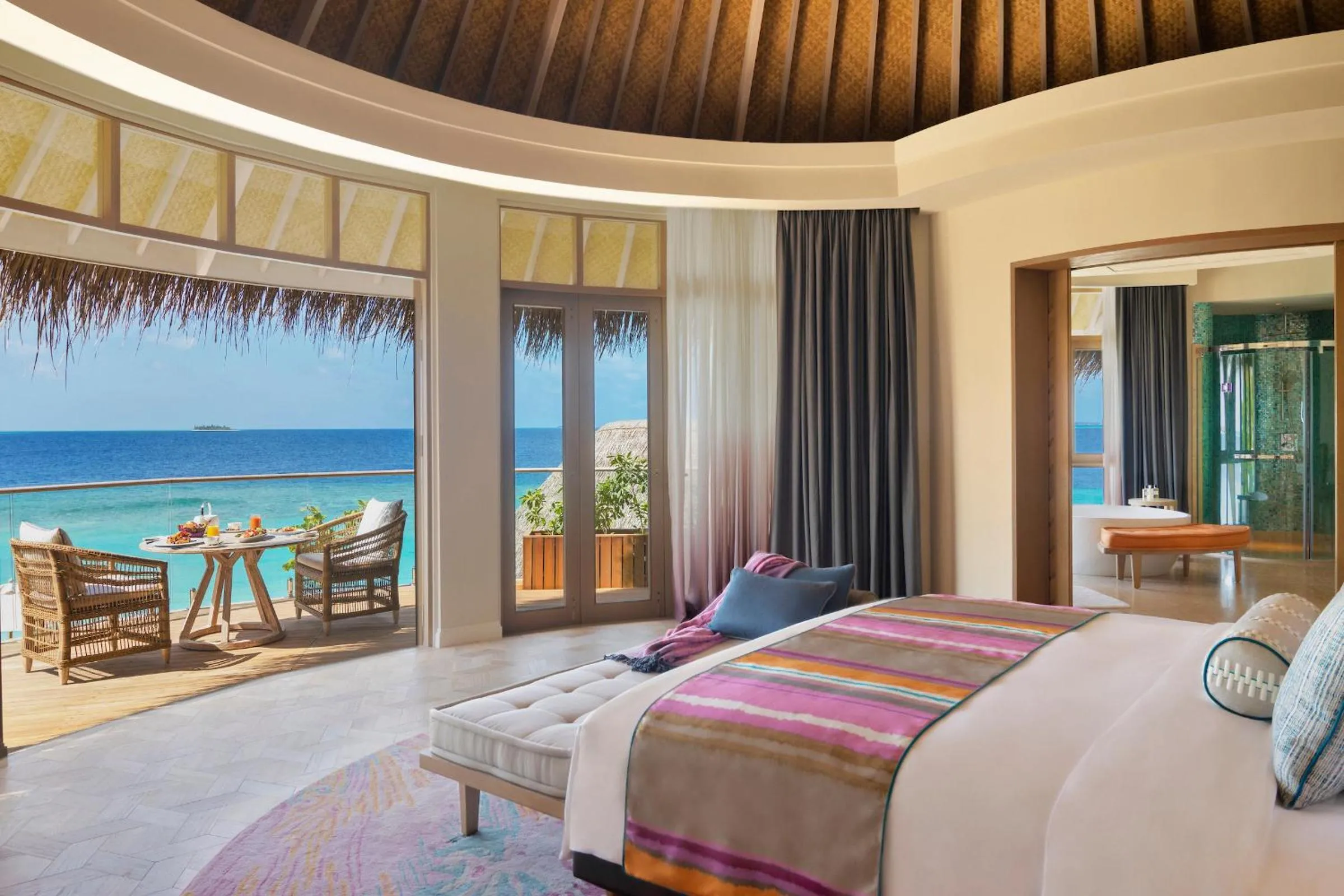 Sea view, Bed in The Nautilus Maldives
