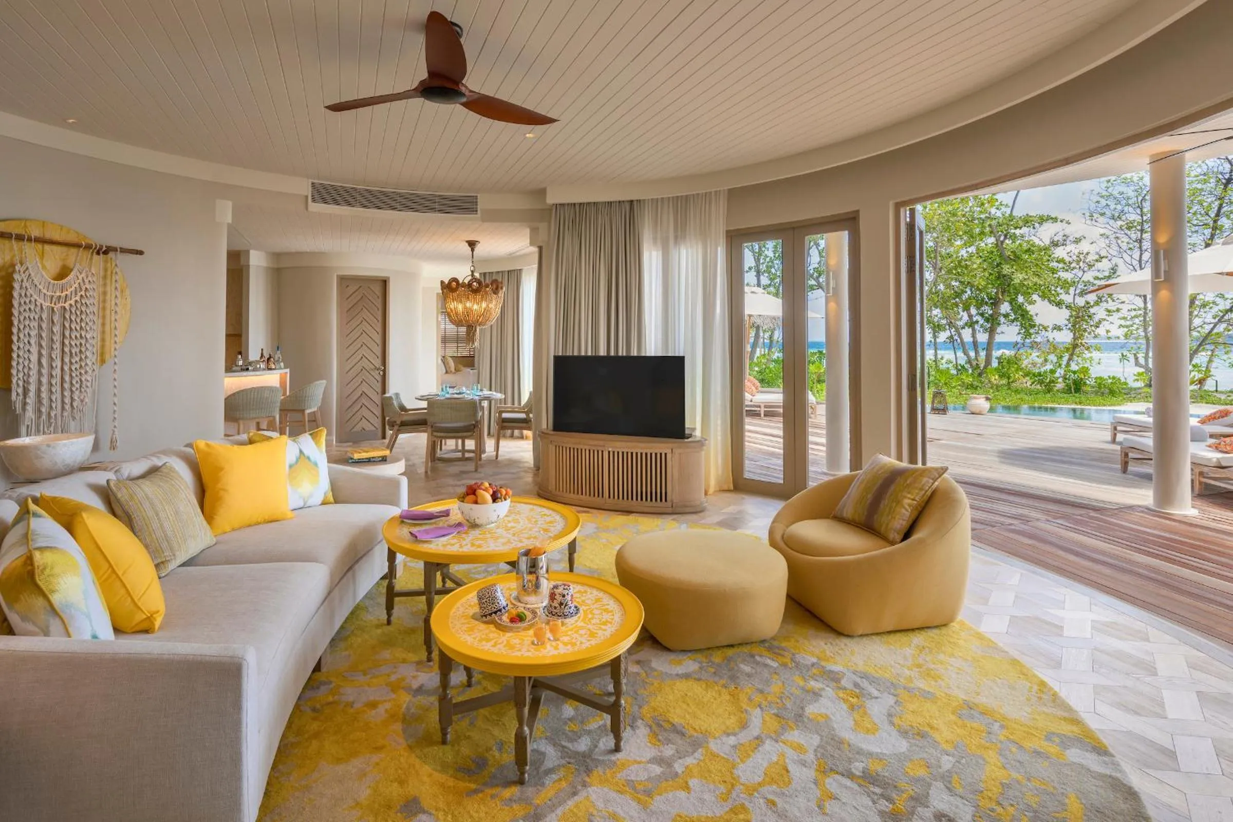 Living room in The Nautilus Maldives